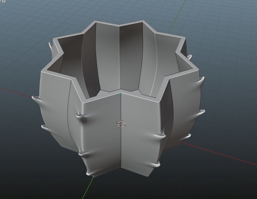 cactus plant pot 50  3D print model_22