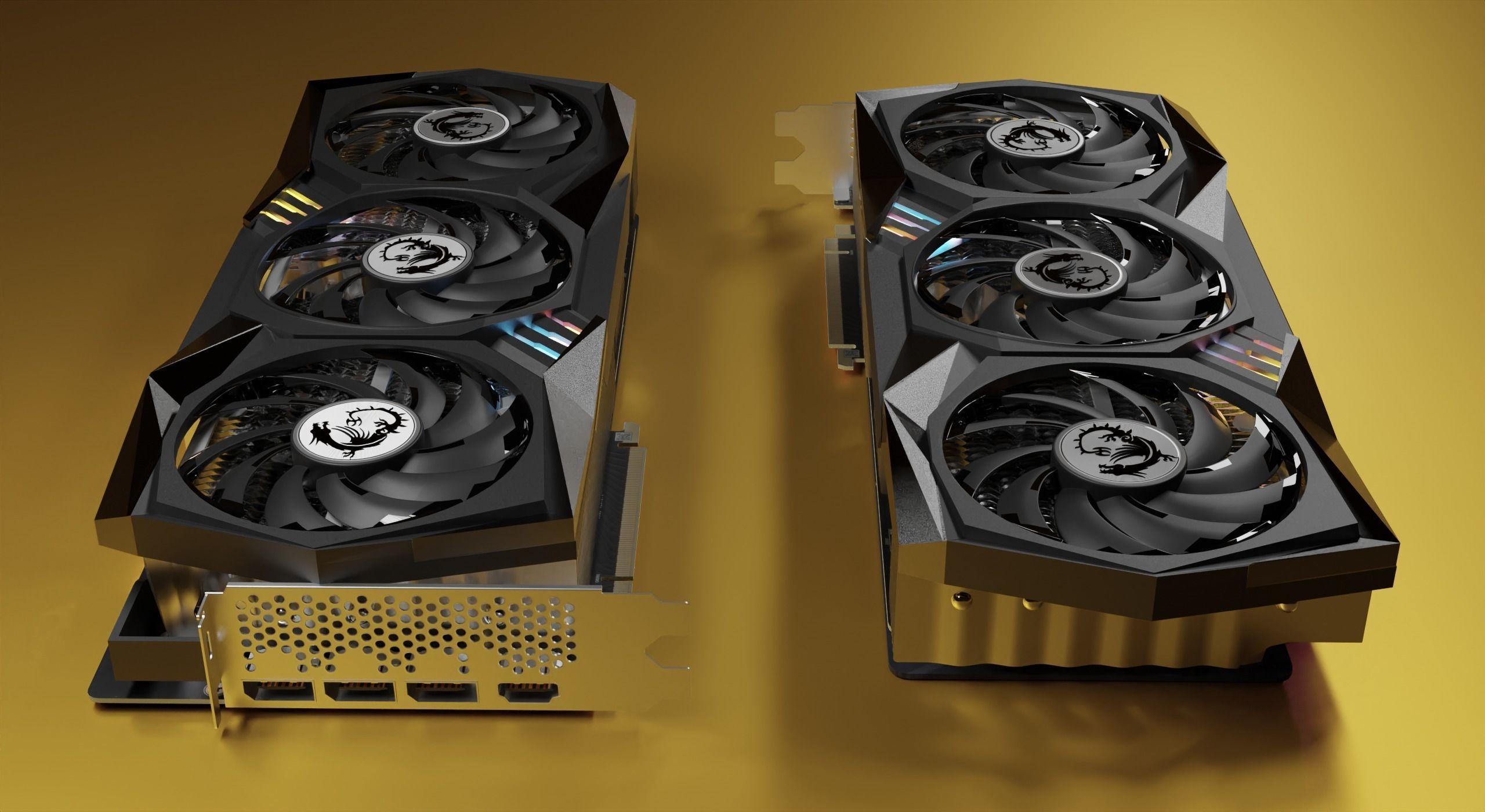 RTX 3080 MSI Gaming x trio 3D model_1
