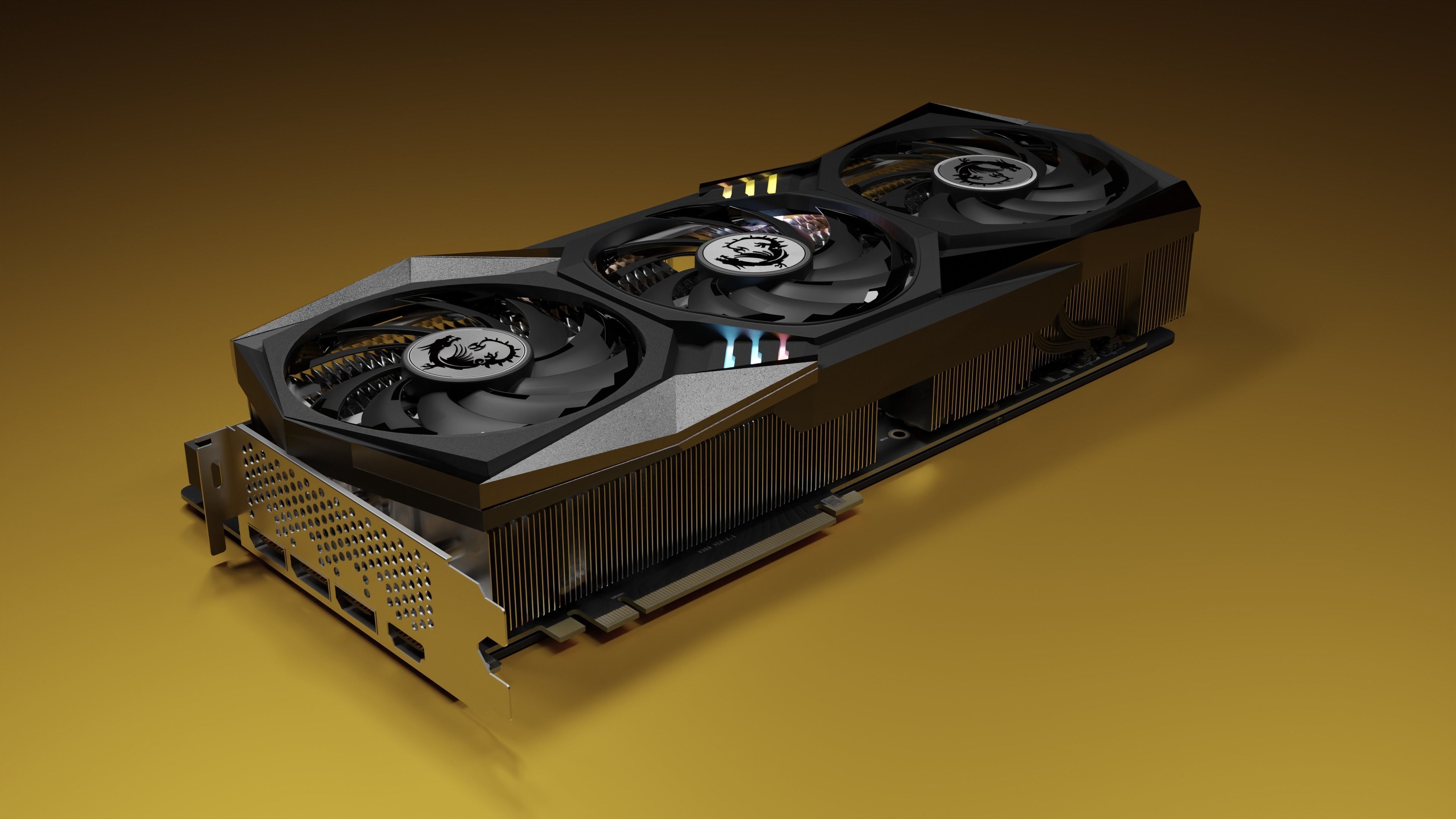 RTX 3080 MSI Gaming x trio 3D model_2