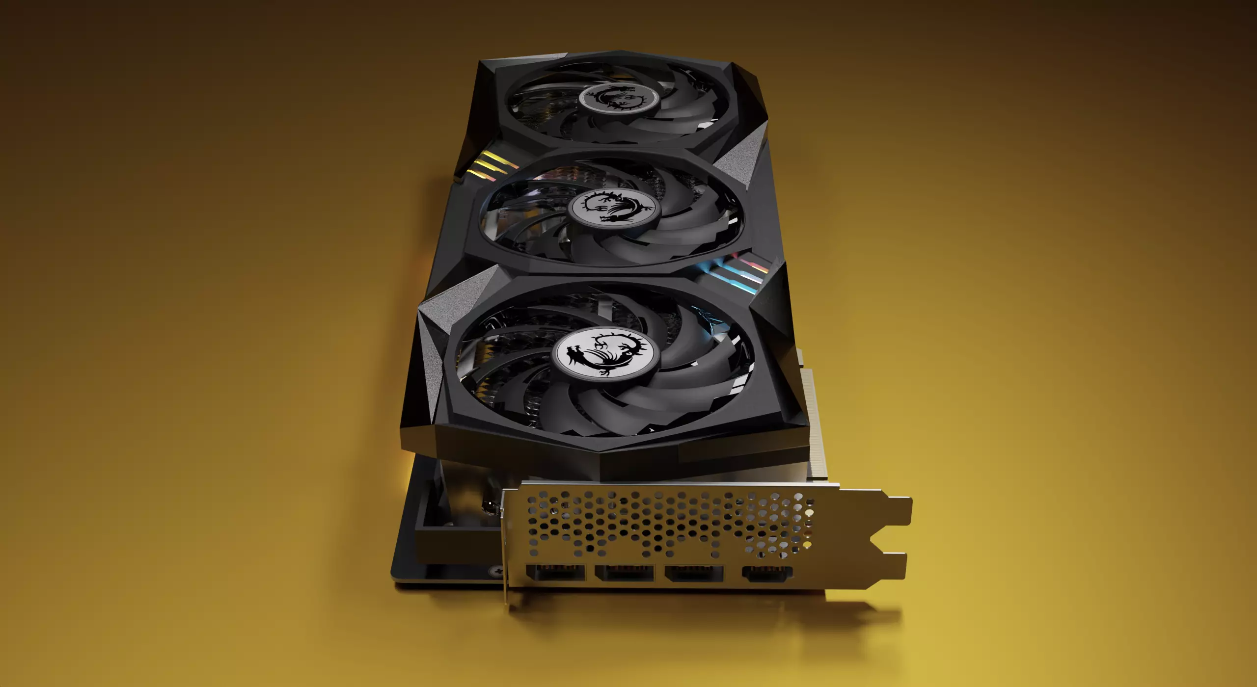 RTX 3080 MSI Gaming x trio 3D model_0
