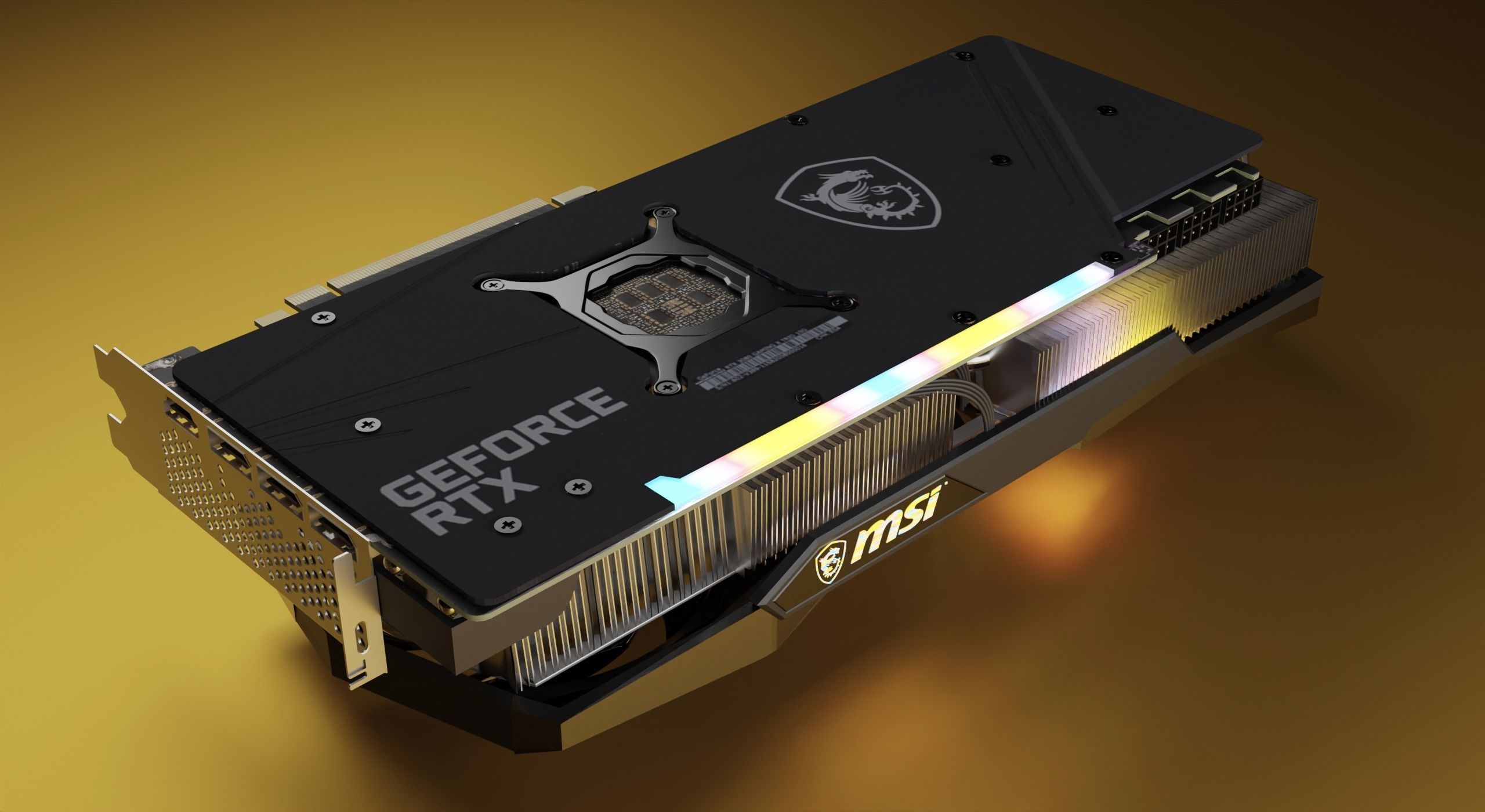 RTX 3080 MSI Gaming x trio 3D model_4