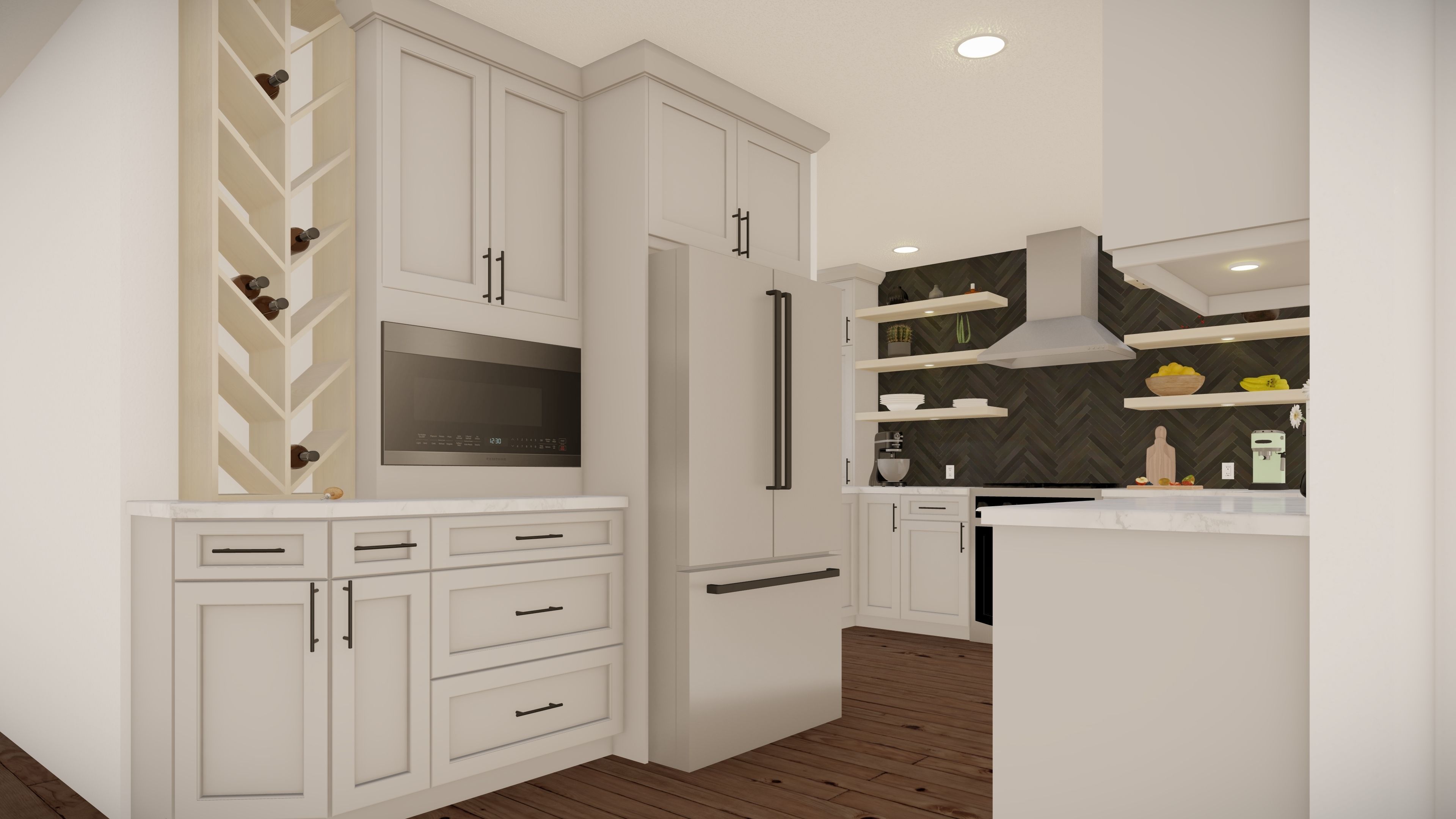 Kitchen Layout Free 3D model_1