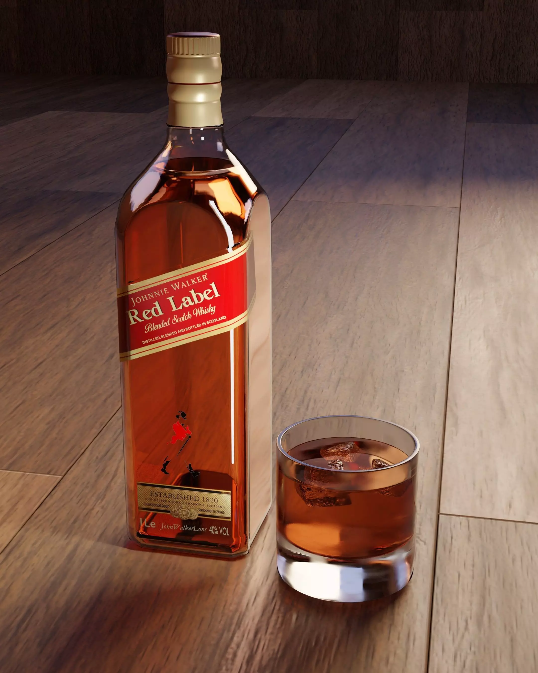 Johnnie Walker Red Label 3D model