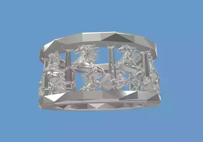 Horses ring 3D model