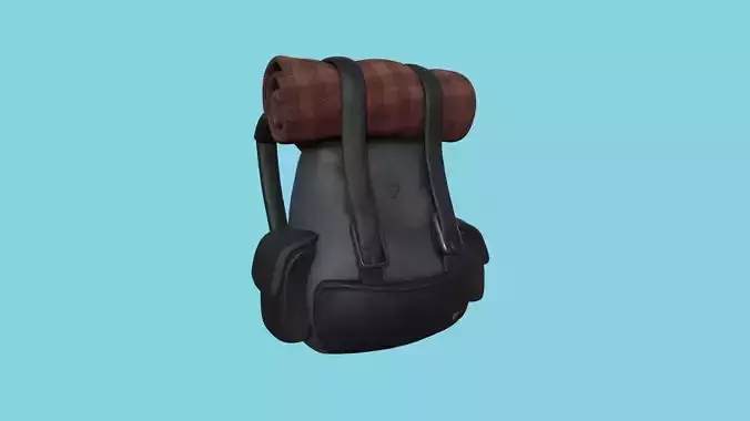 Black Leather Backpack - Character Fashion Design