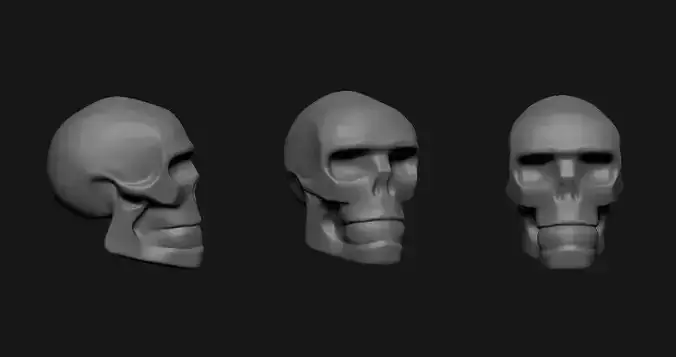 STYLIZED SKULL HIGH POLY