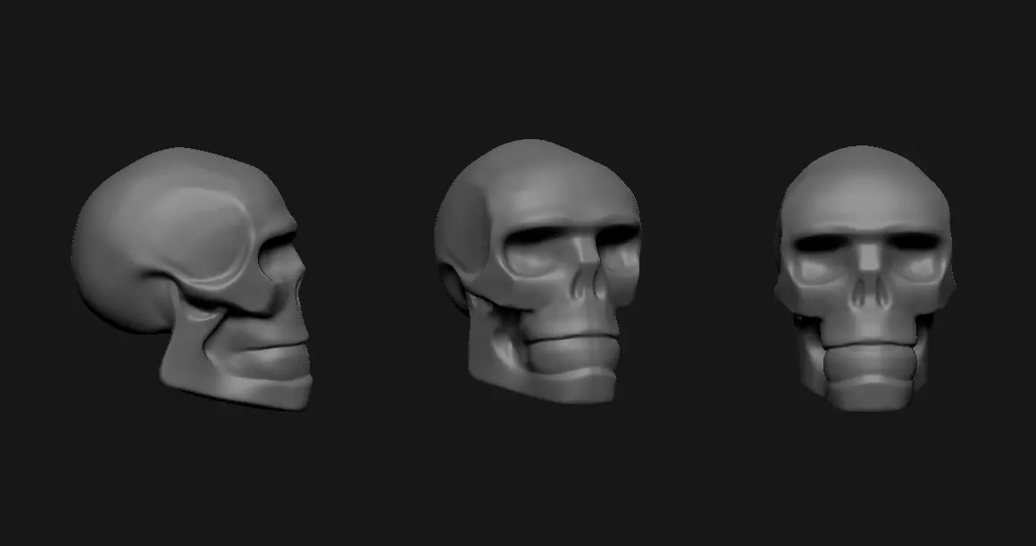 STYLIZED SKULL HIGH POLY 3D model_0