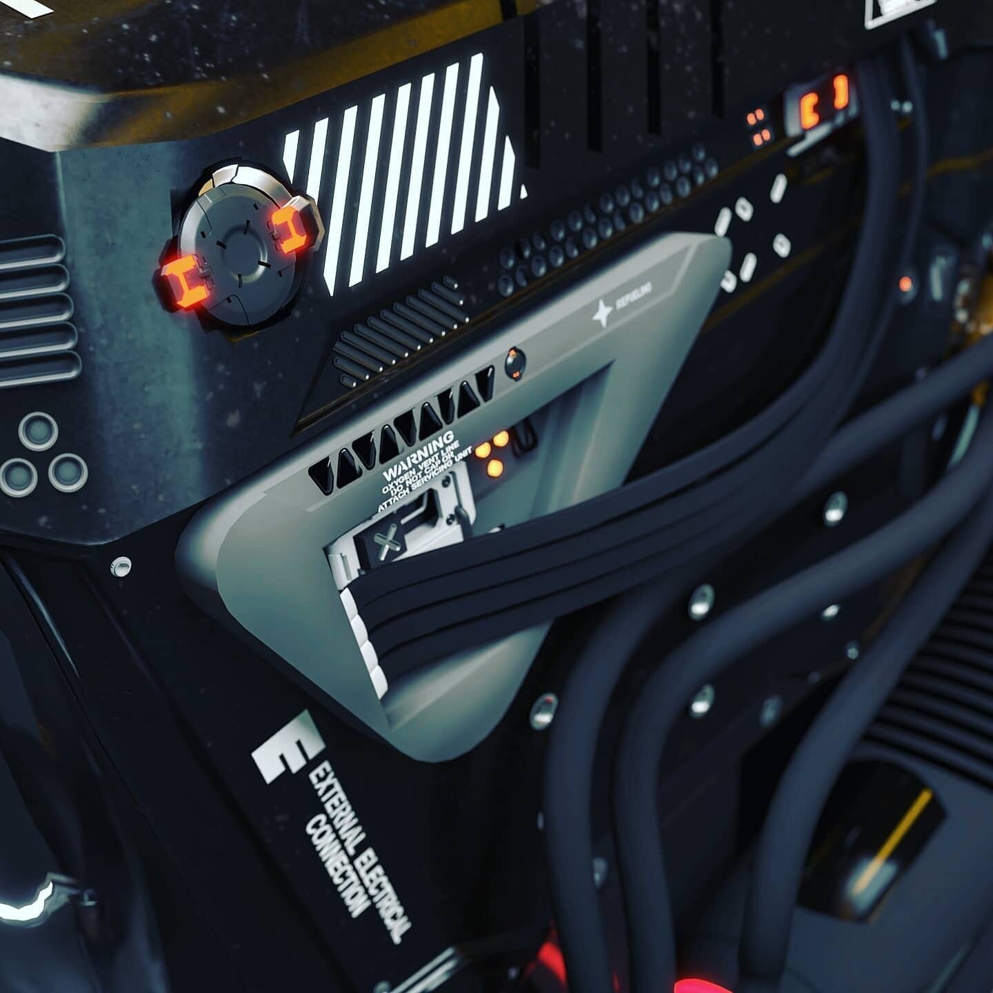 Chromithius futuristic man wearing helmet 3D model_2