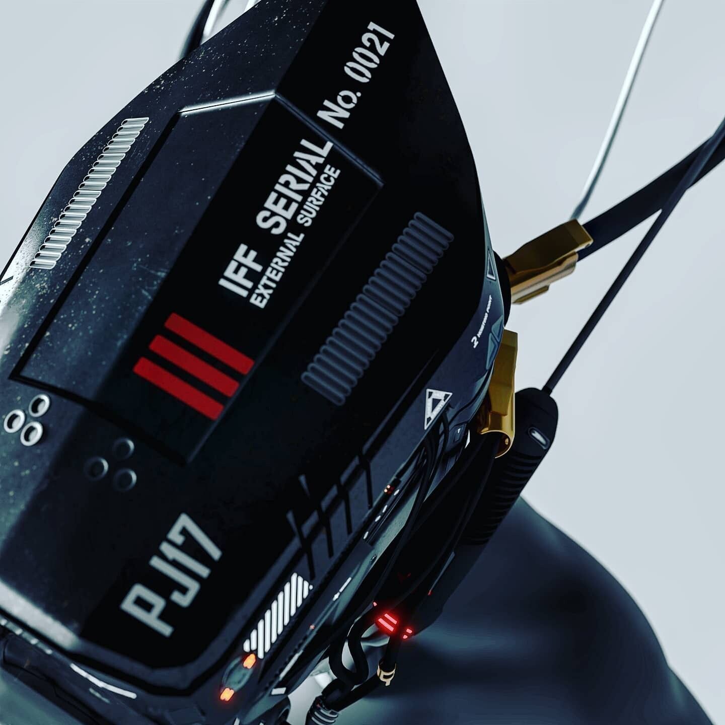 Chromithius futuristic man wearing helmet 3D model_5