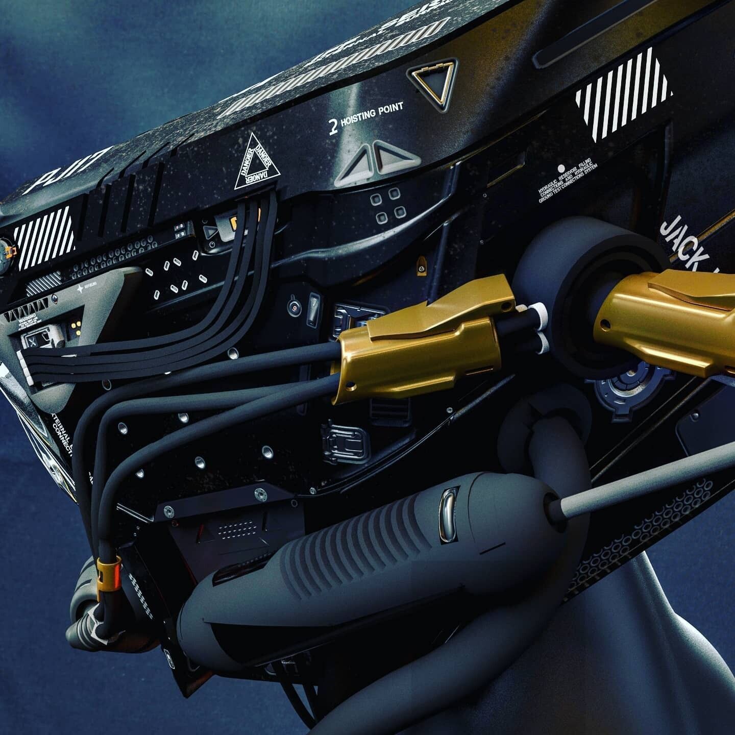 Chromithius futuristic man wearing helmet 3D model_4