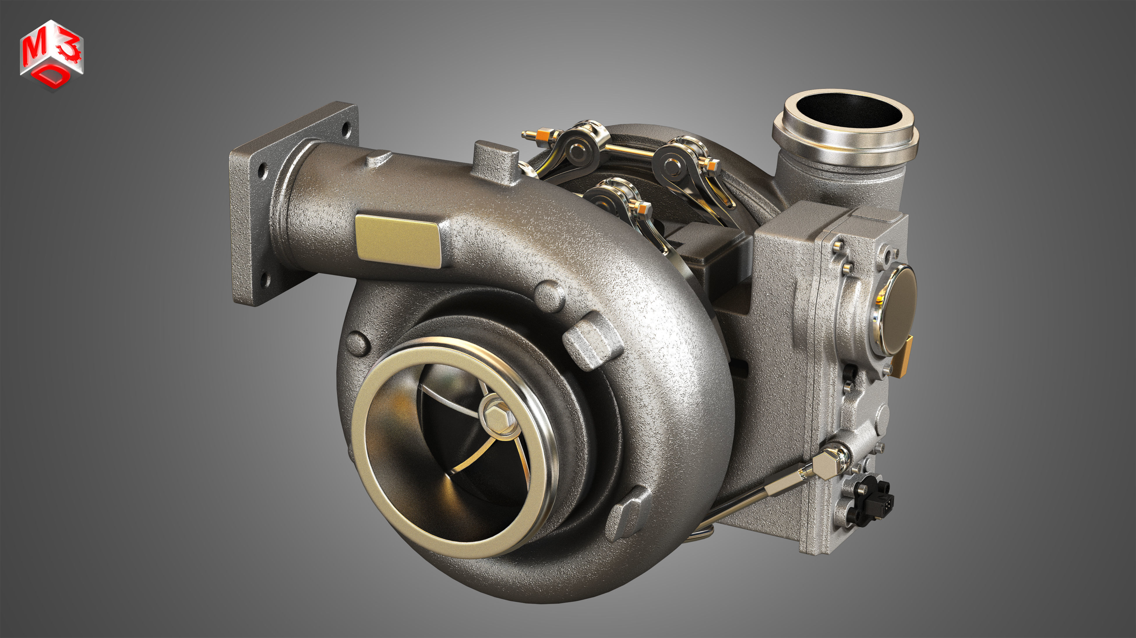 Turbocharger - Diesel Engine  3D model_13