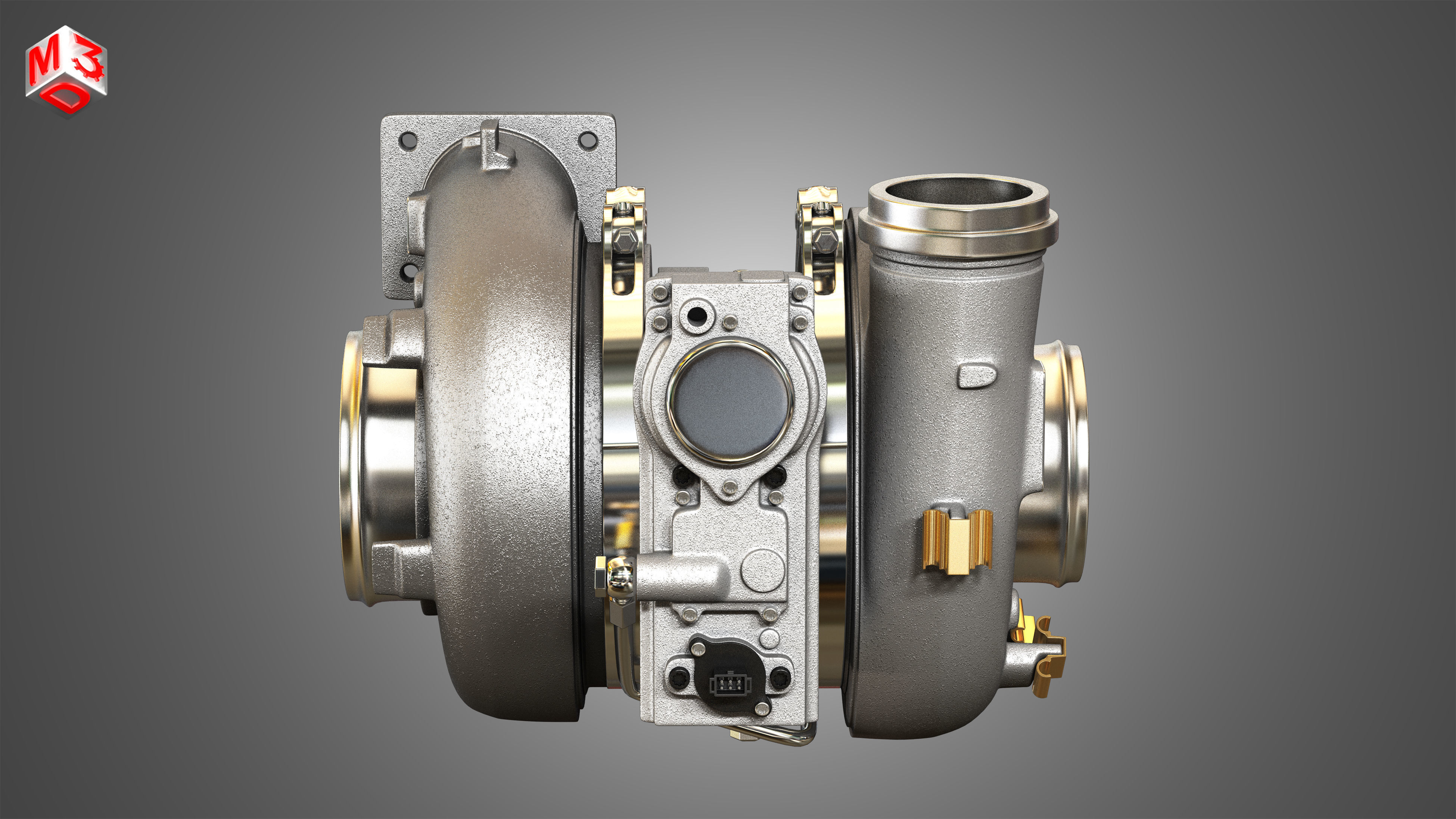 Turbocharger - Diesel Engine  3D model_5