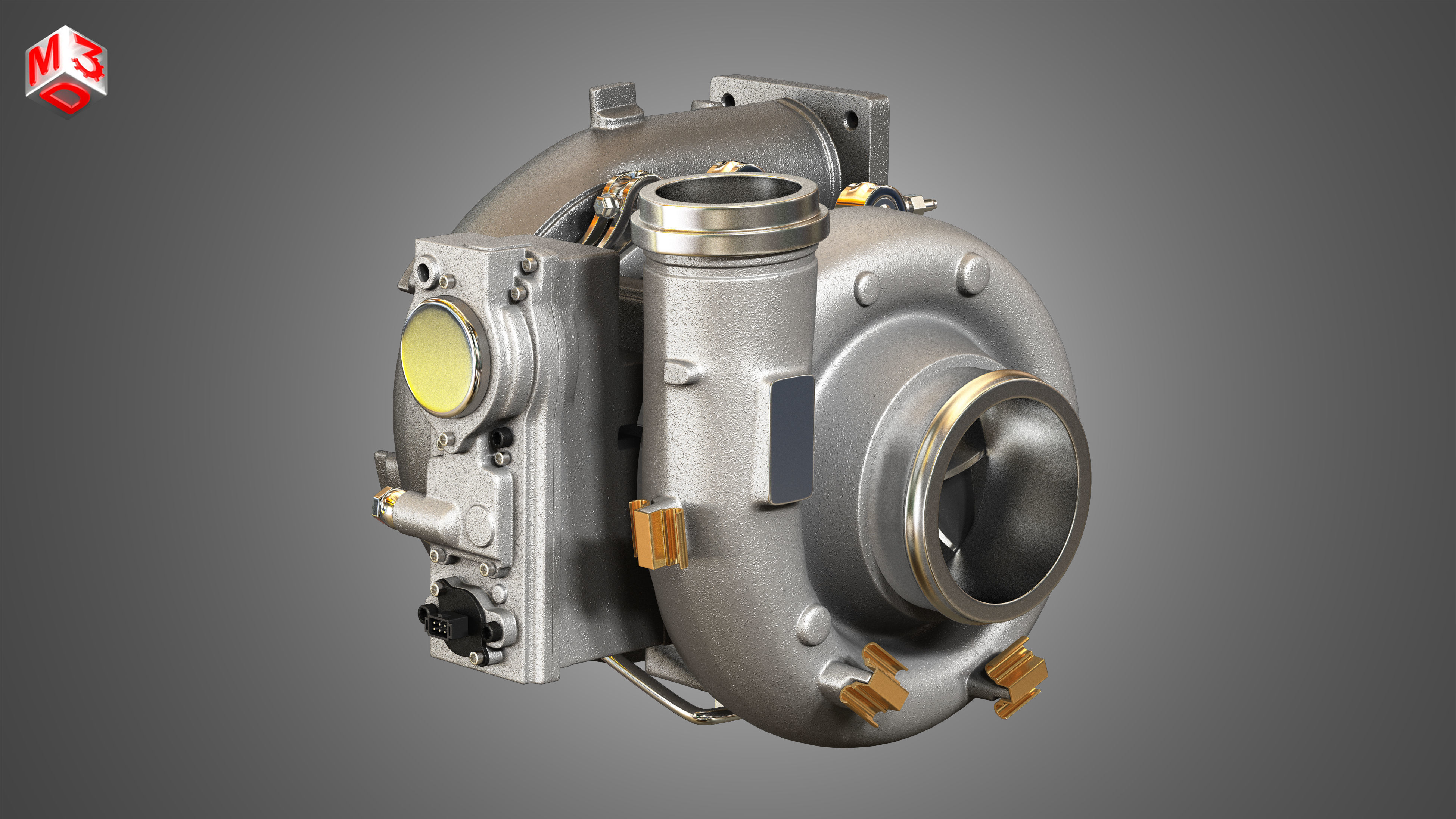 Turbocharger - Diesel Engine  3D model_3