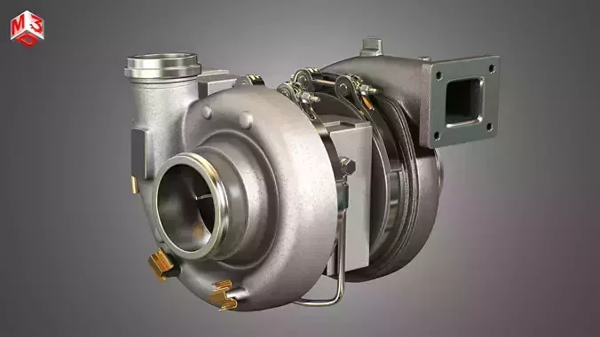 Turbocharger - Diesel Engine  3D model