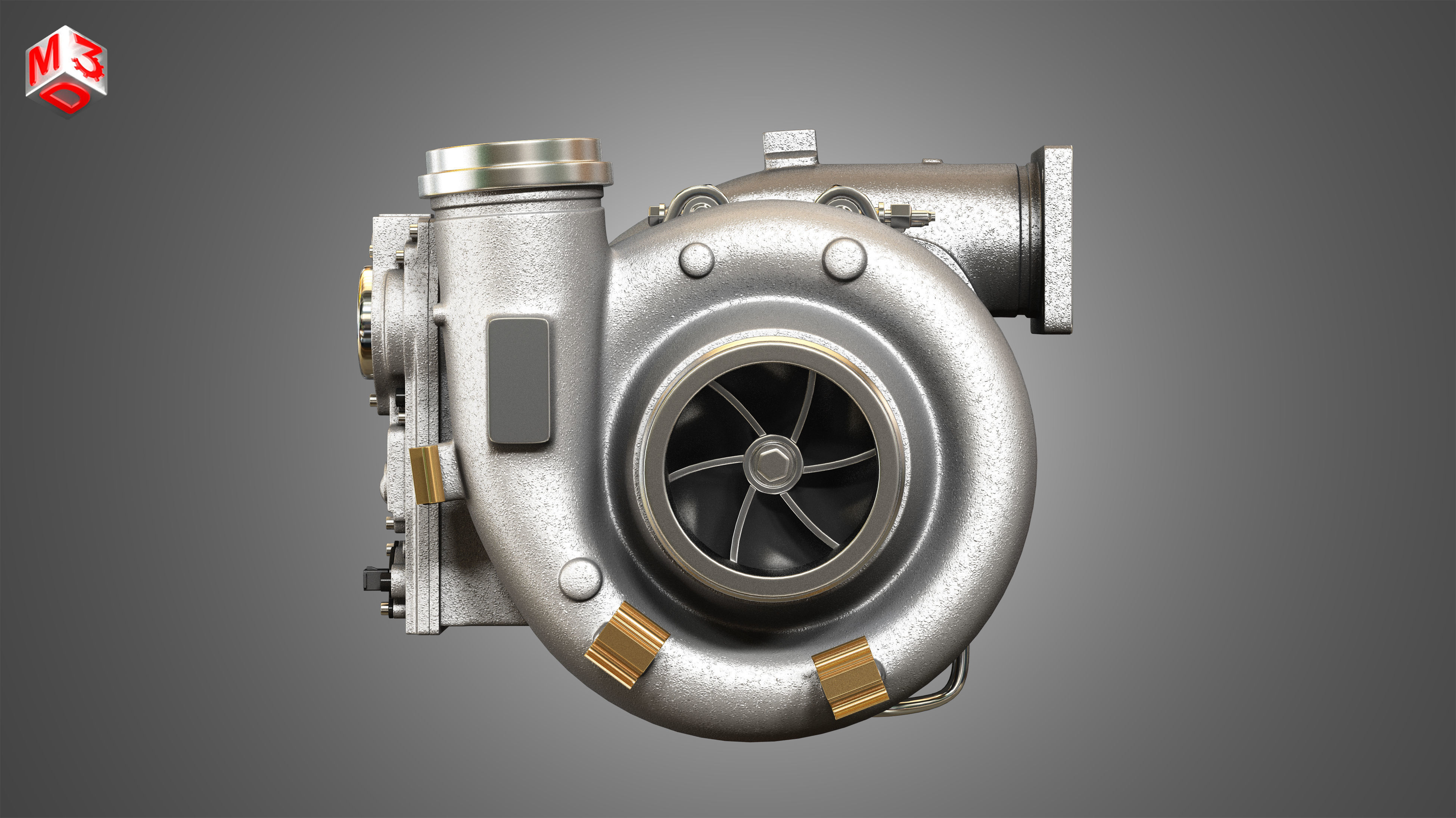 Turbocharger - Diesel Engine  3D model_6