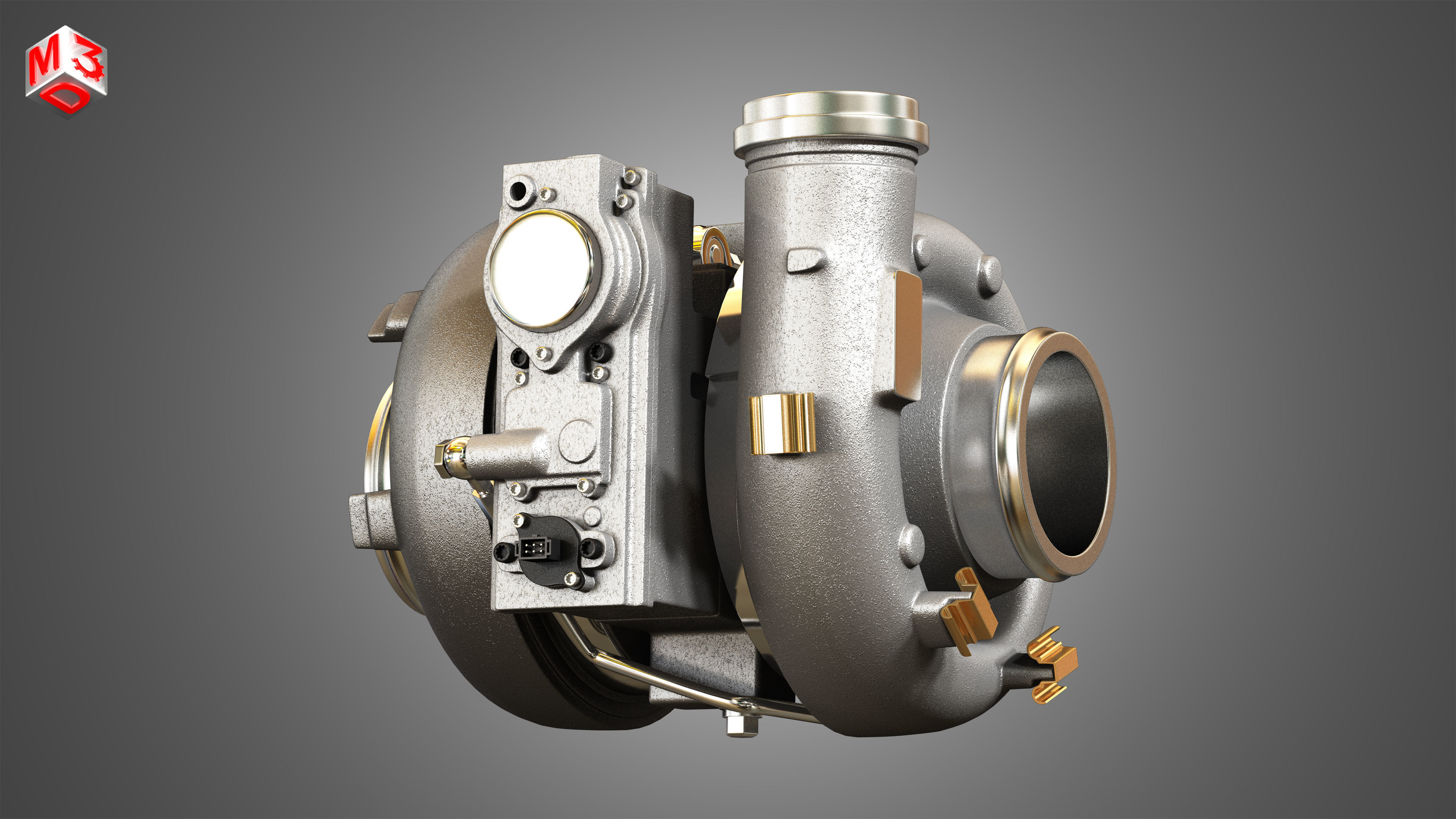 Turbocharger - Diesel Engine  3D model_11