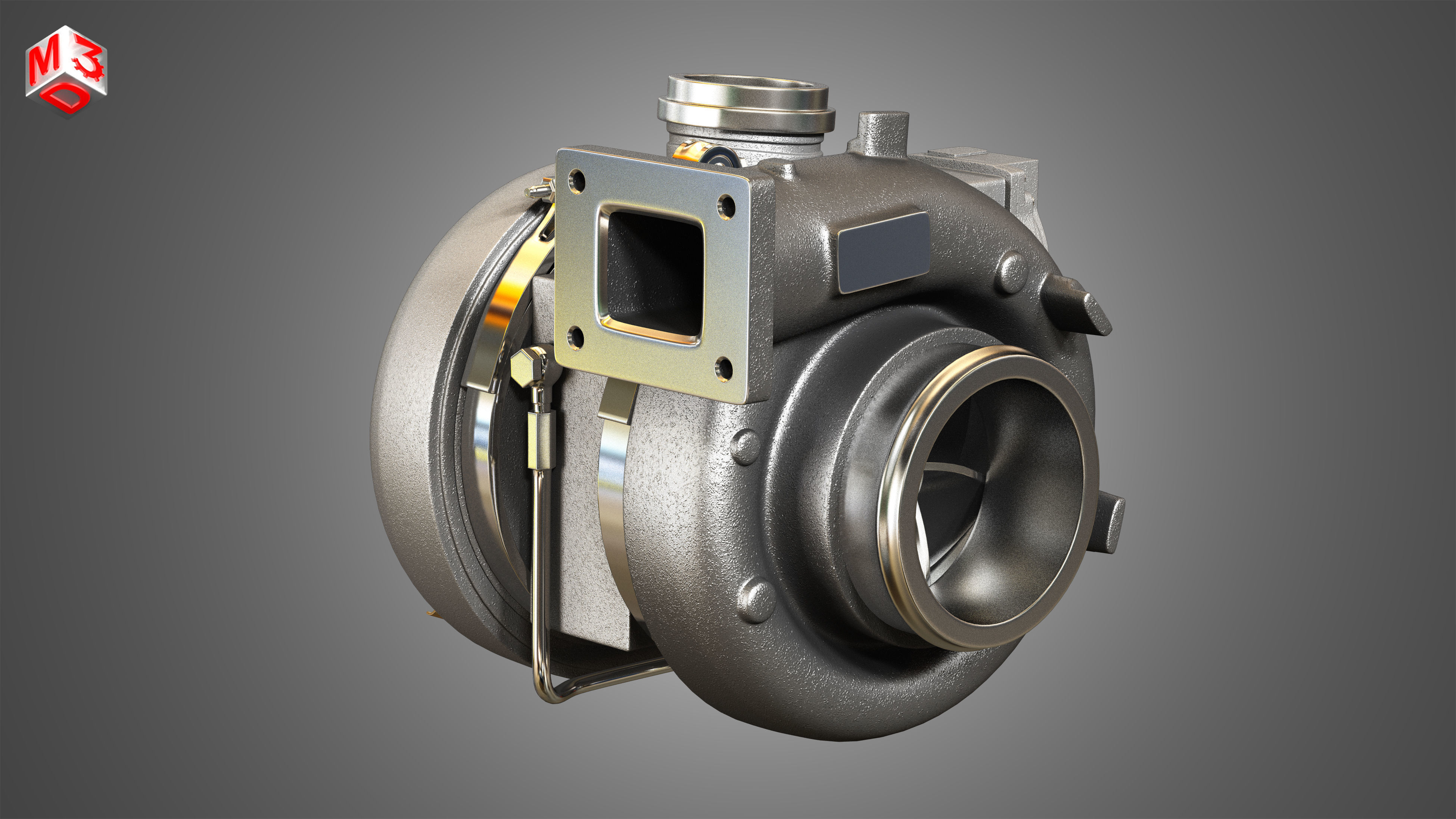 Turbocharger - Diesel Engine  3D model_2