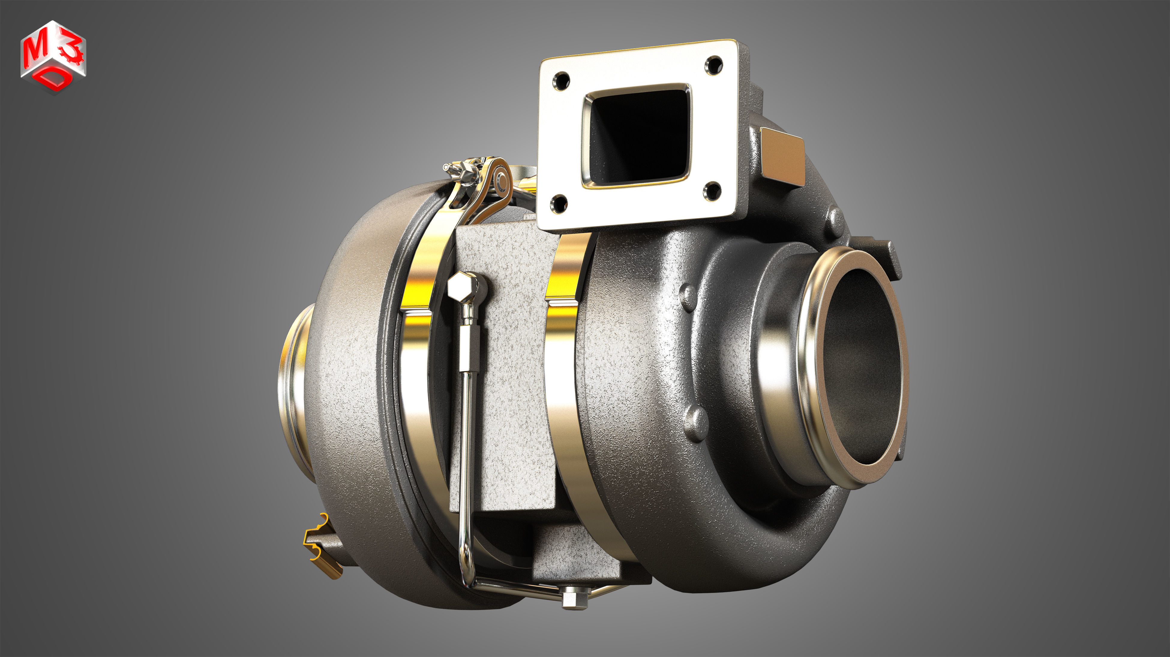 Turbocharger - Diesel Engine  3D model_10