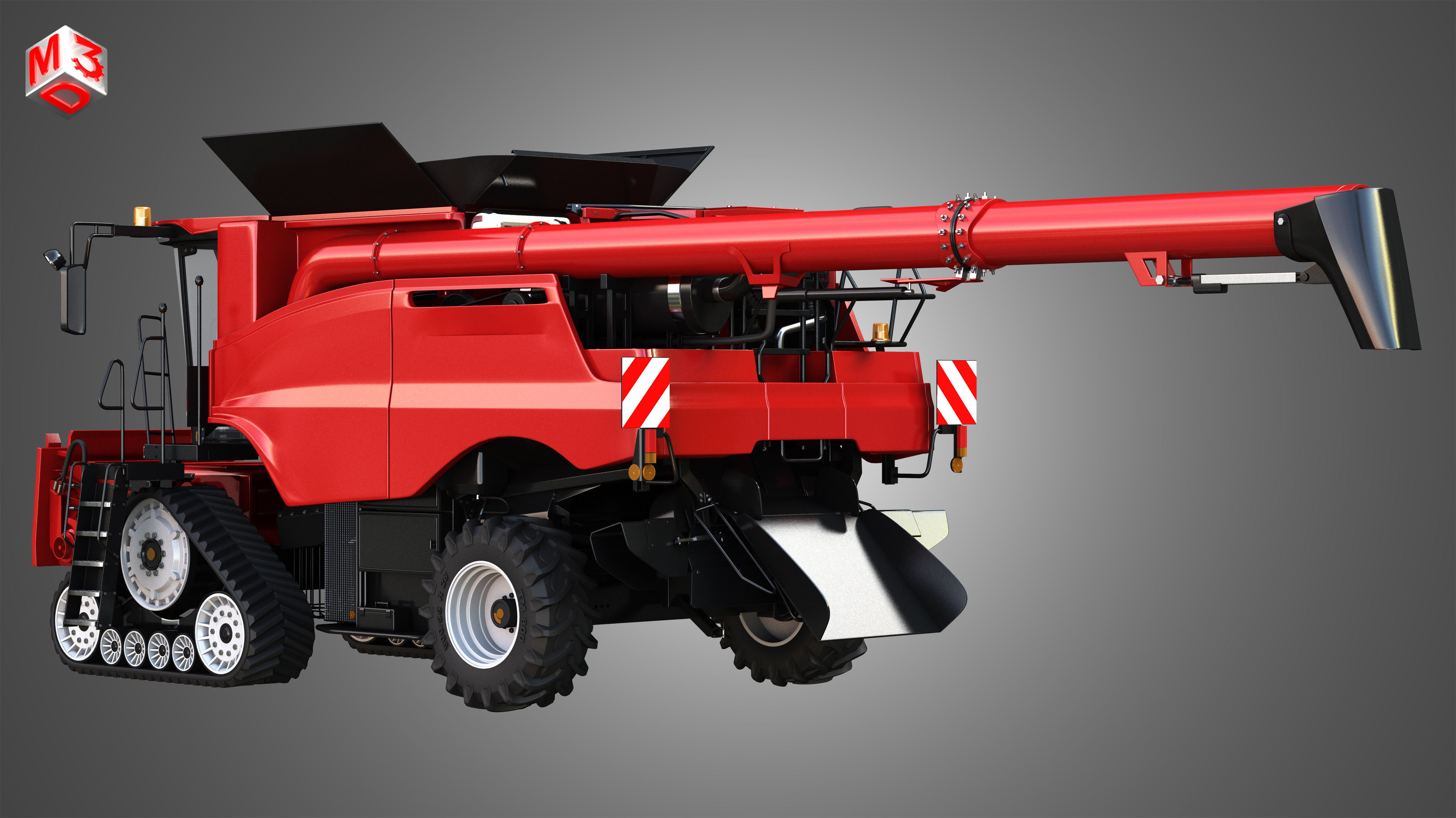 Axial-Flow 9240 Combine Harvester - with Tracks 3D model_4