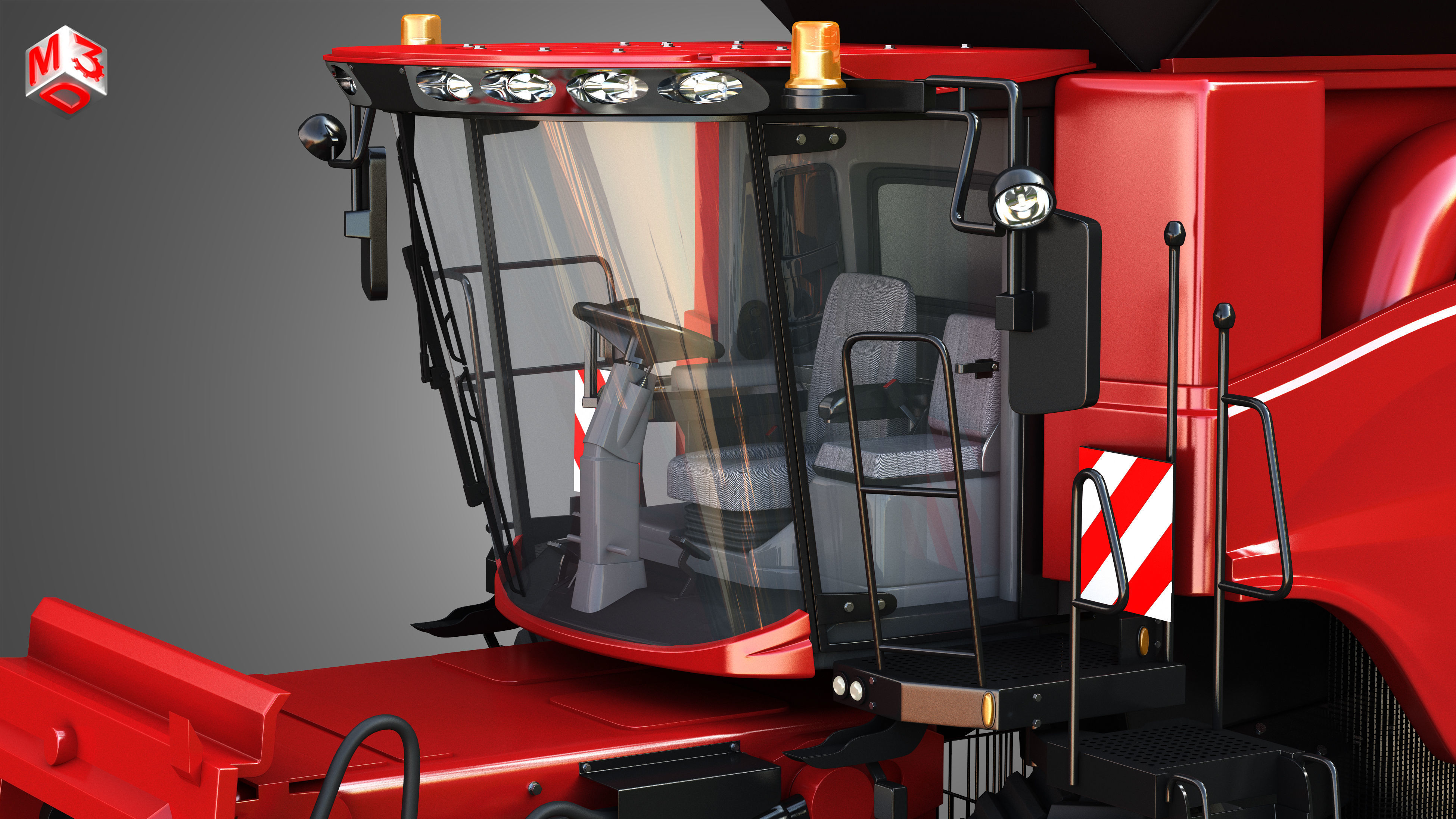 Axial-Flow 9240 Combine Harvester - with Tracks 3D model_11