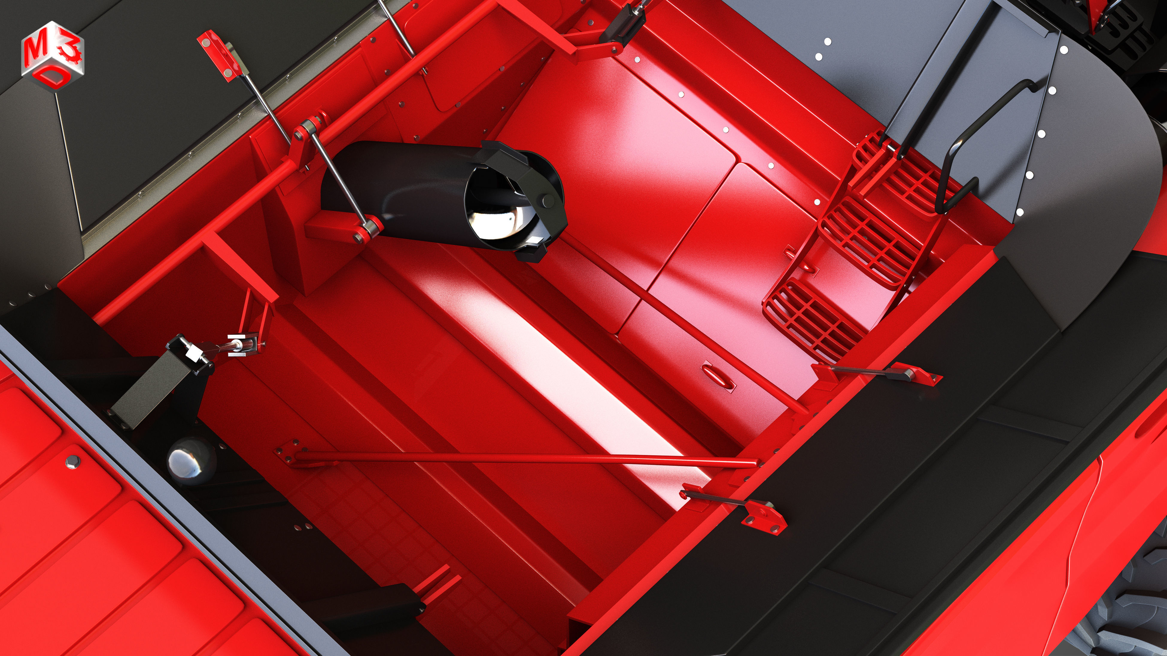 Axial-Flow 9240 Combine Harvester - with Tracks 3D model_12