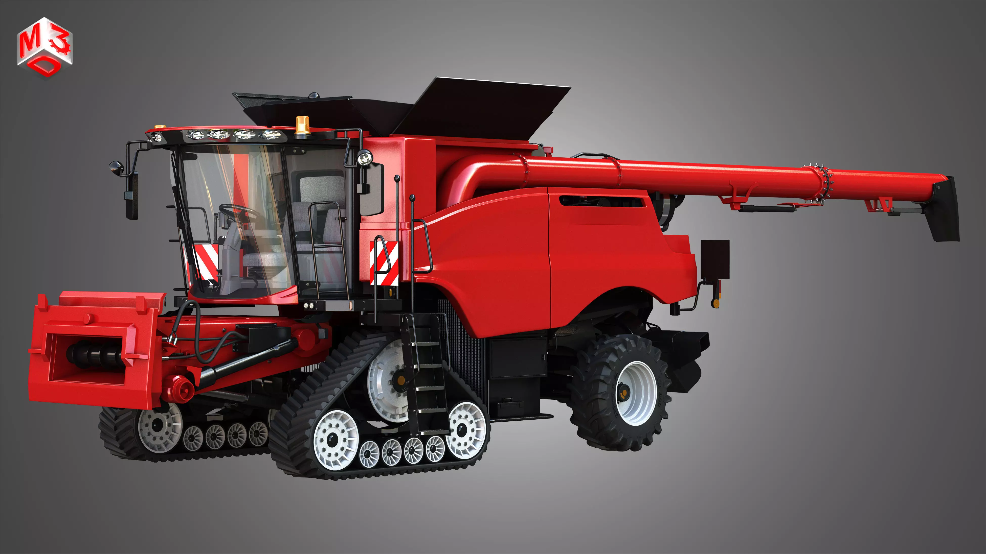 Axial-Flow 9240 Combine Harvester - with Tracks 3D model_0