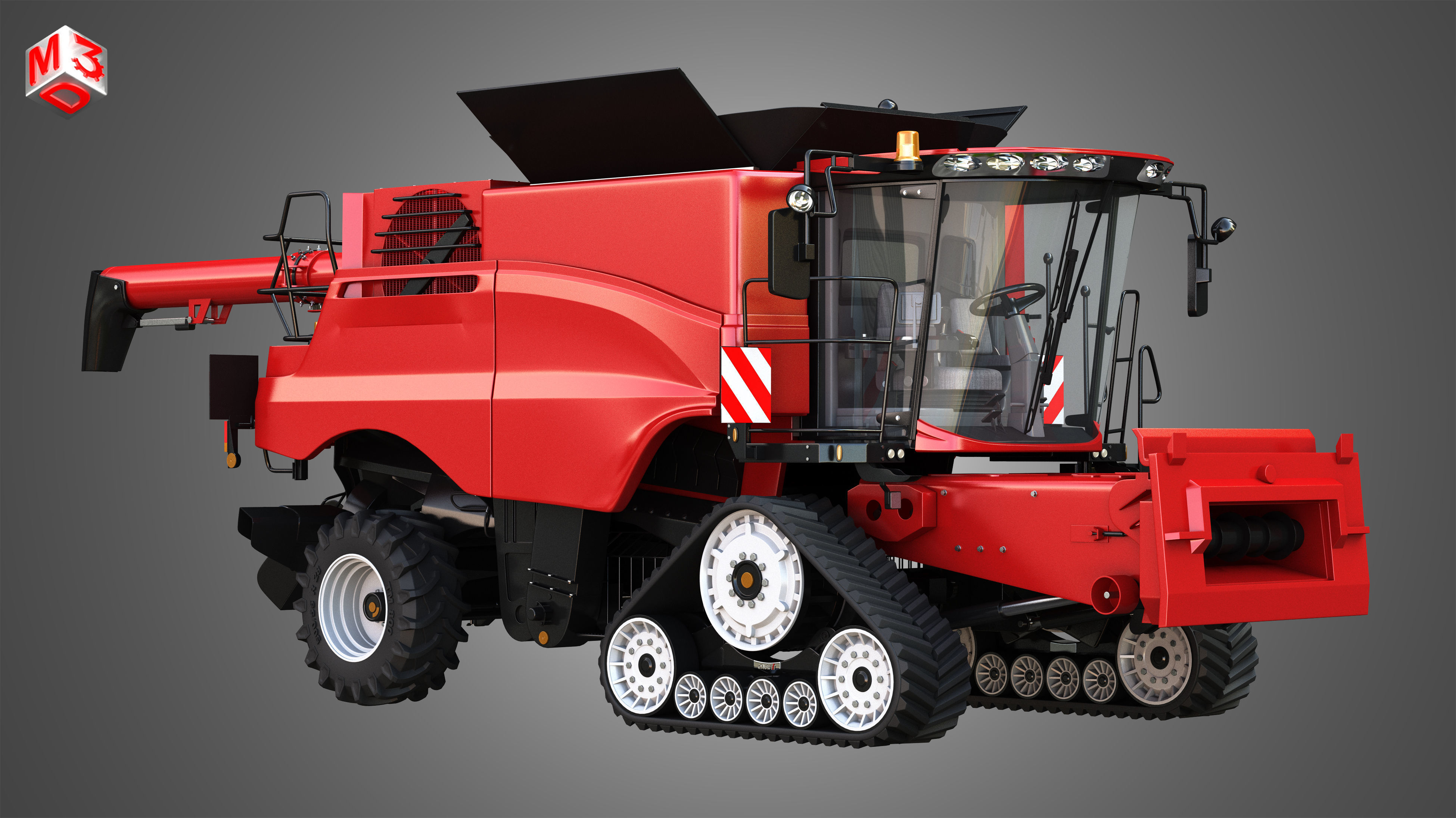 Axial-Flow 9240 Combine Harvester - with Tracks 3D model_3