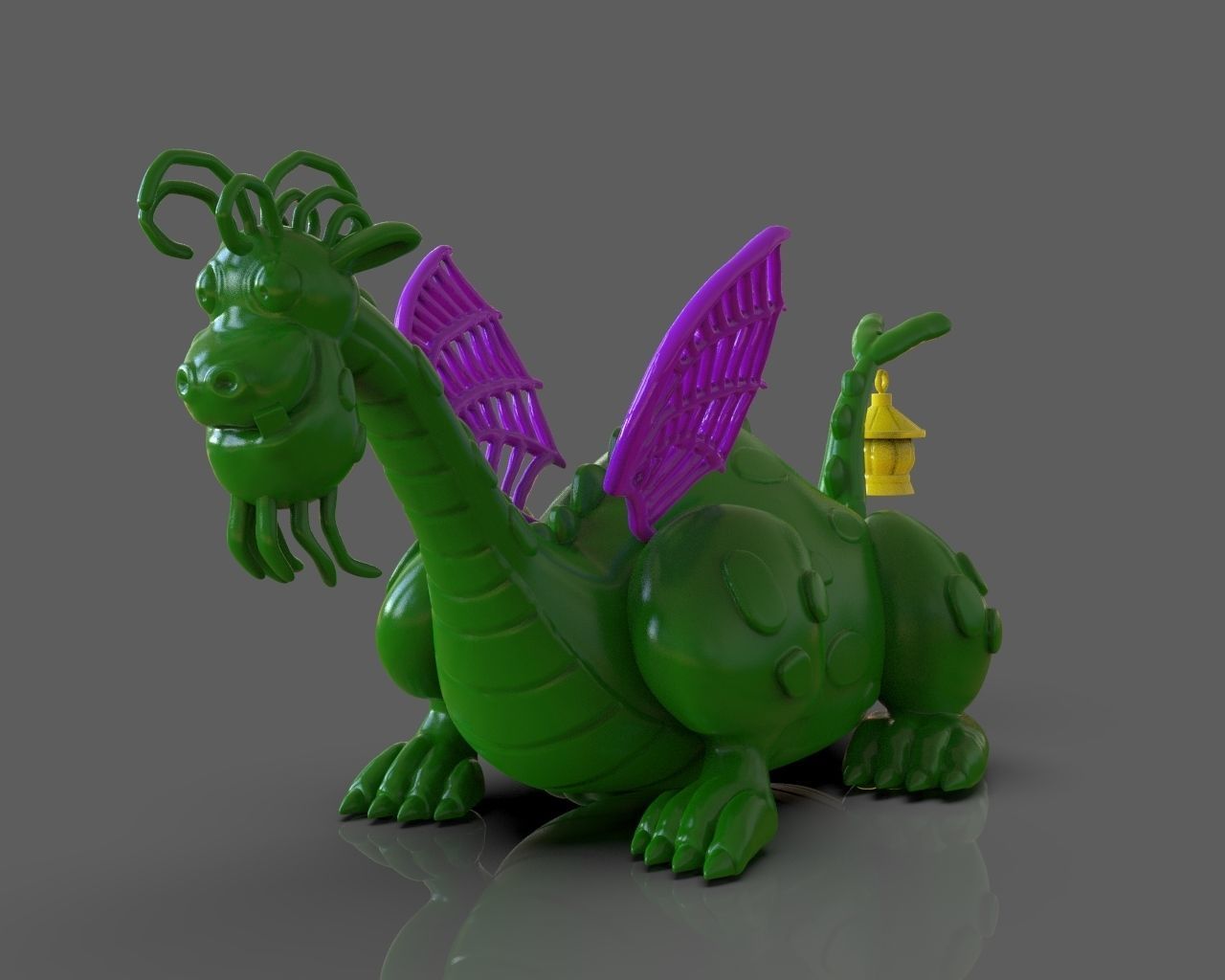 Petes Dragon Figurine 3D print model_19