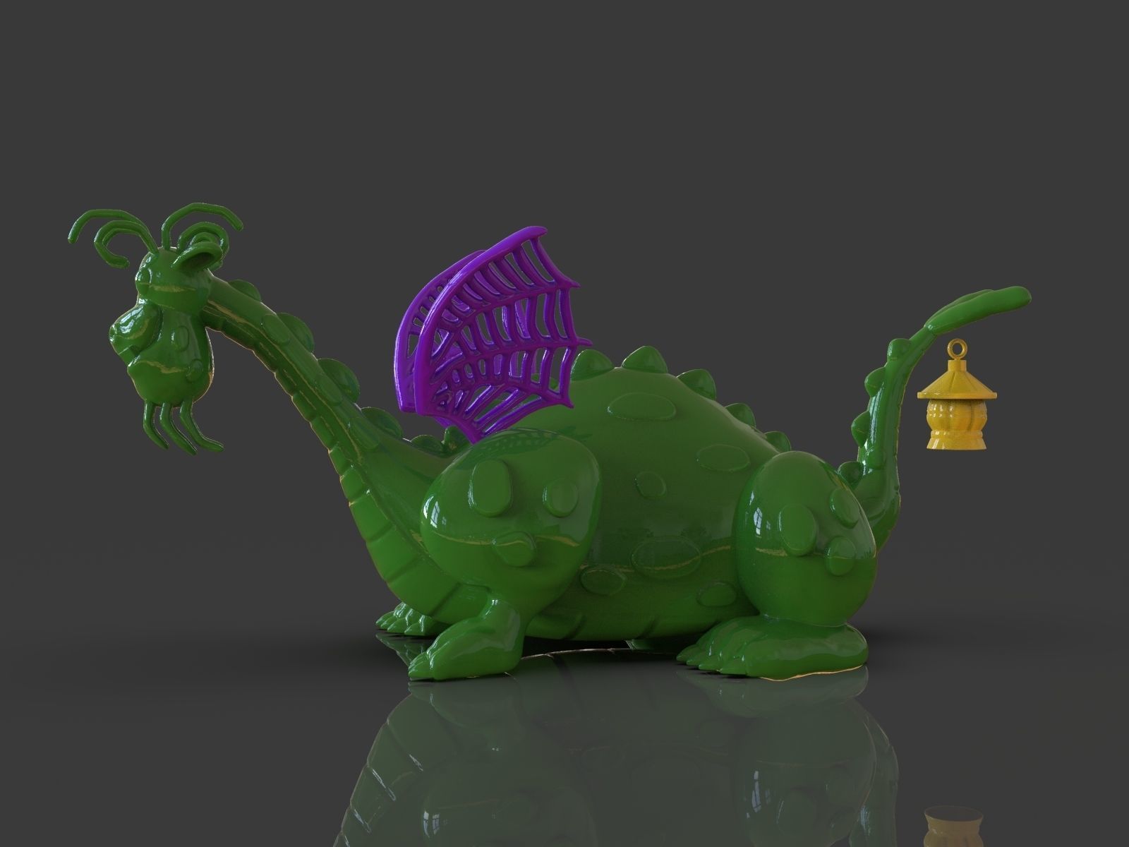 Petes Dragon Figurine 3D print model_1
