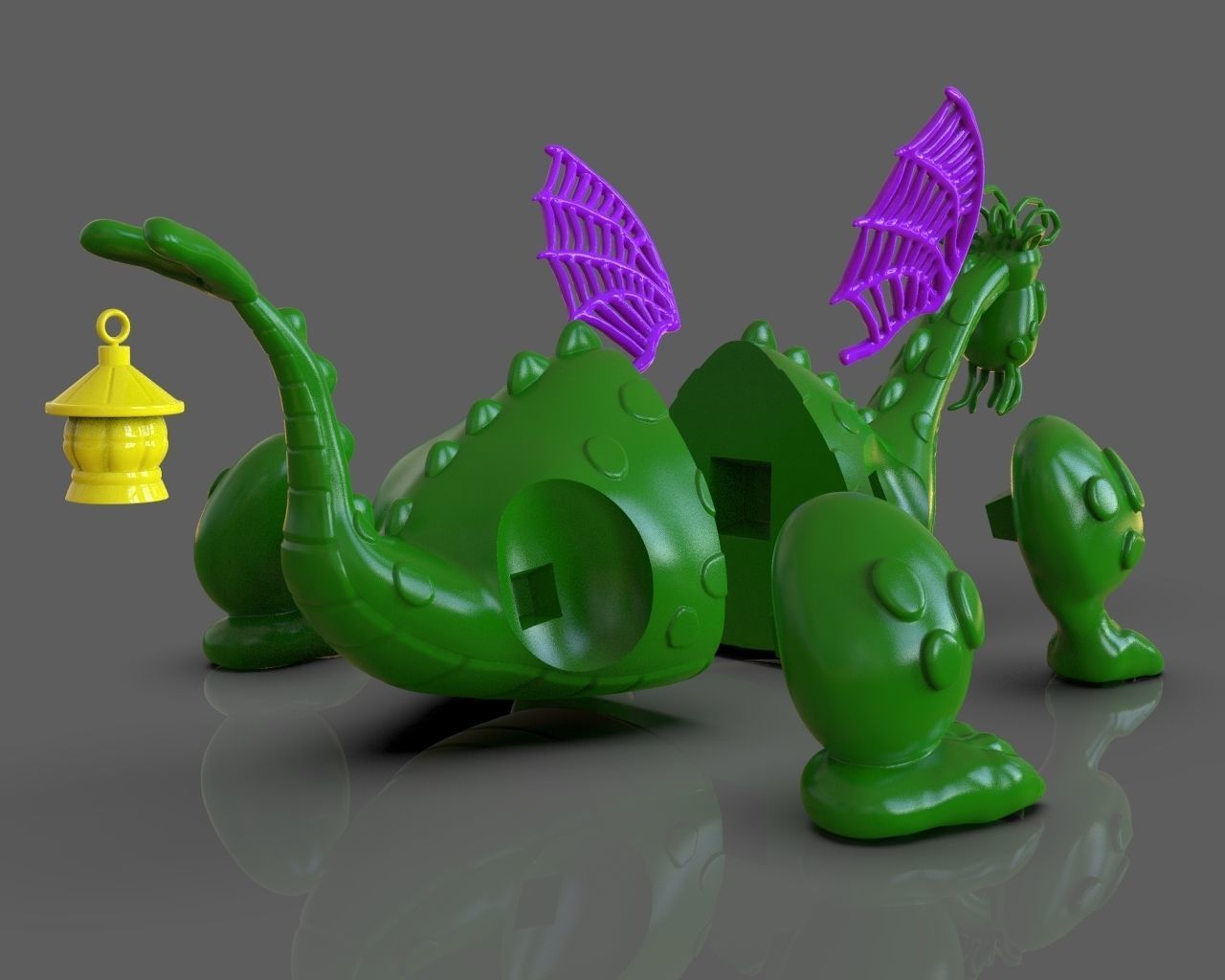 Petes Dragon Figurine 3D print model_38