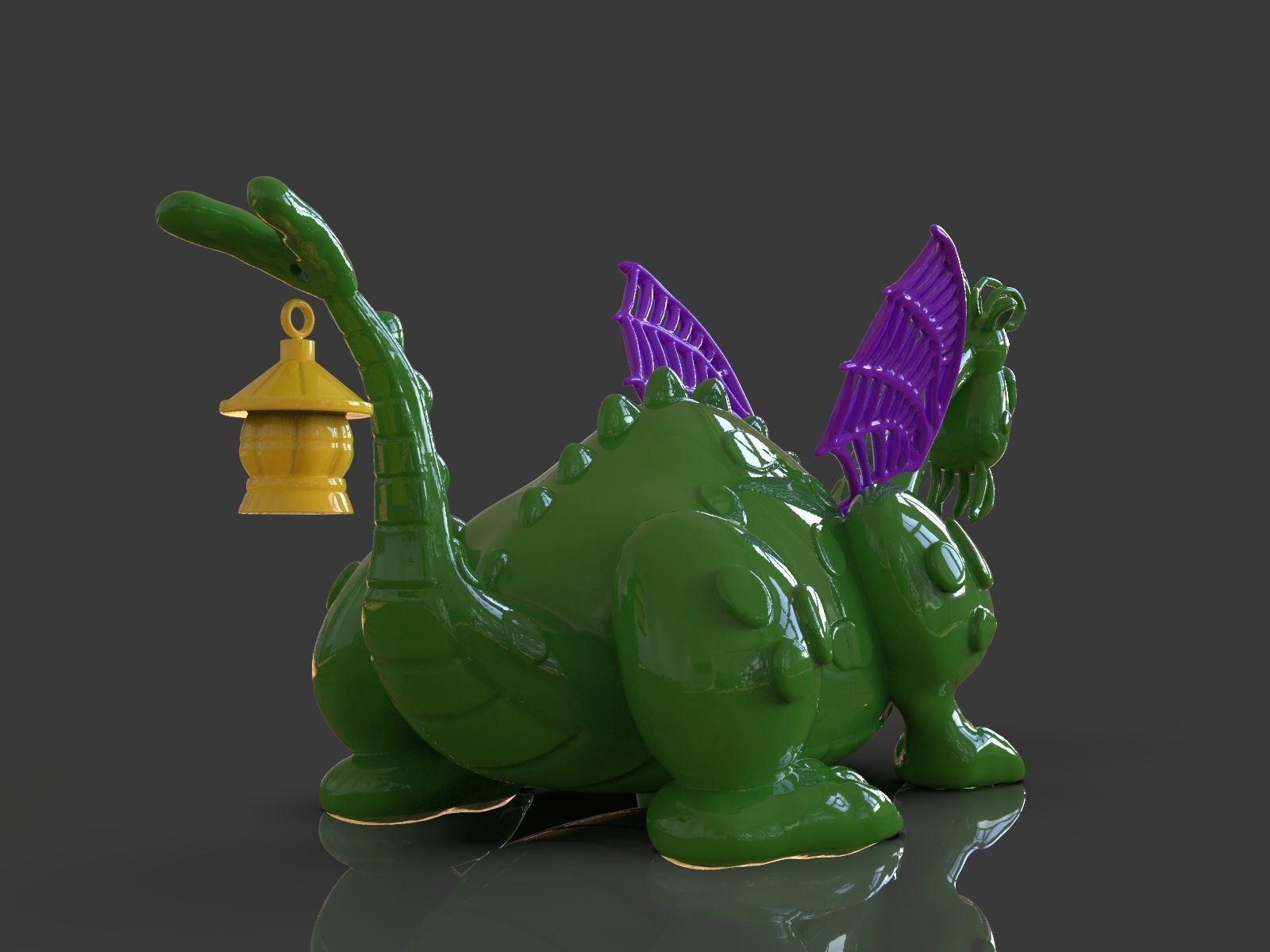 Petes Dragon Figurine 3D print model_5