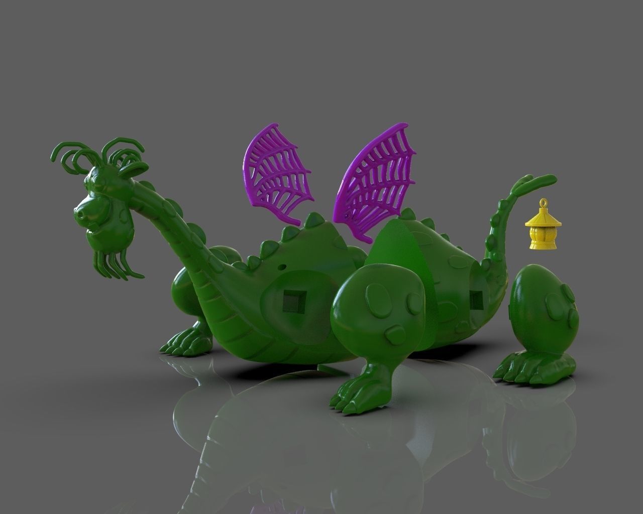 Petes Dragon Figurine 3D print model_34