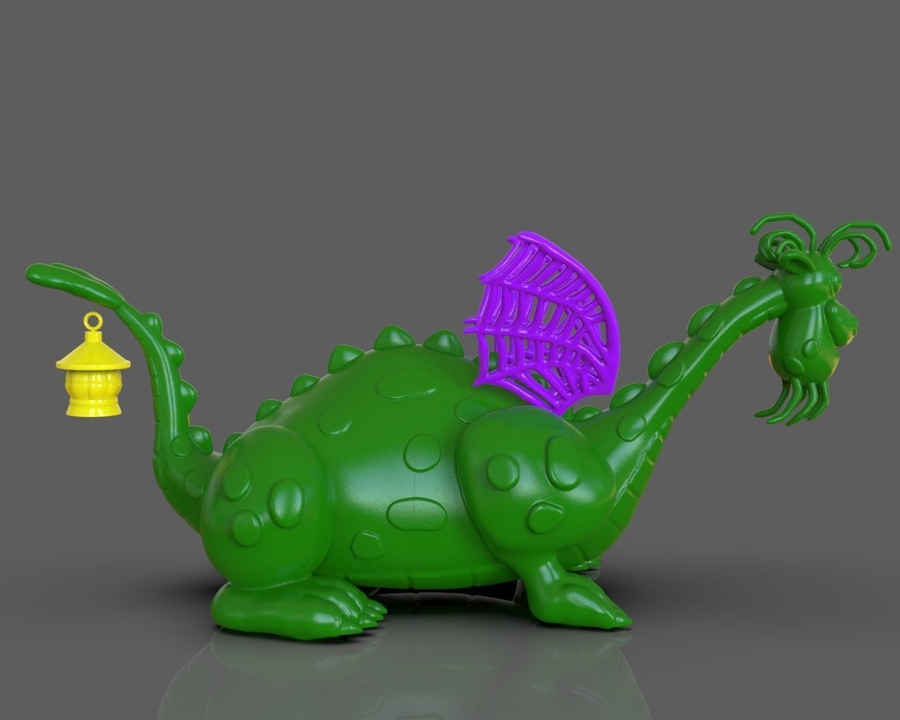Petes Dragon Figurine 3D print model_16