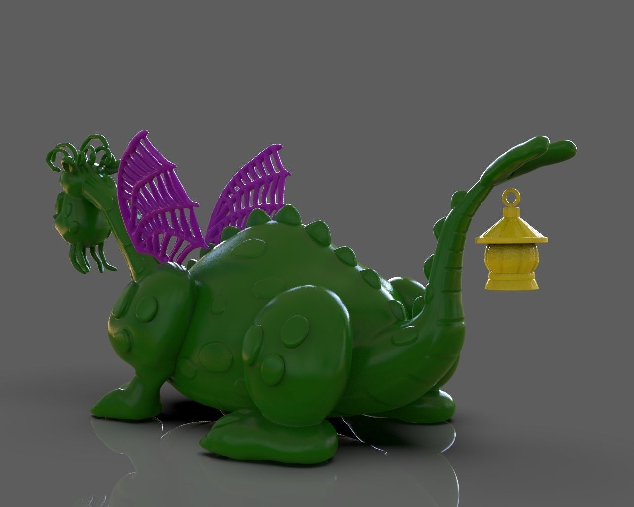 Petes Dragon Figurine 3D print model_22