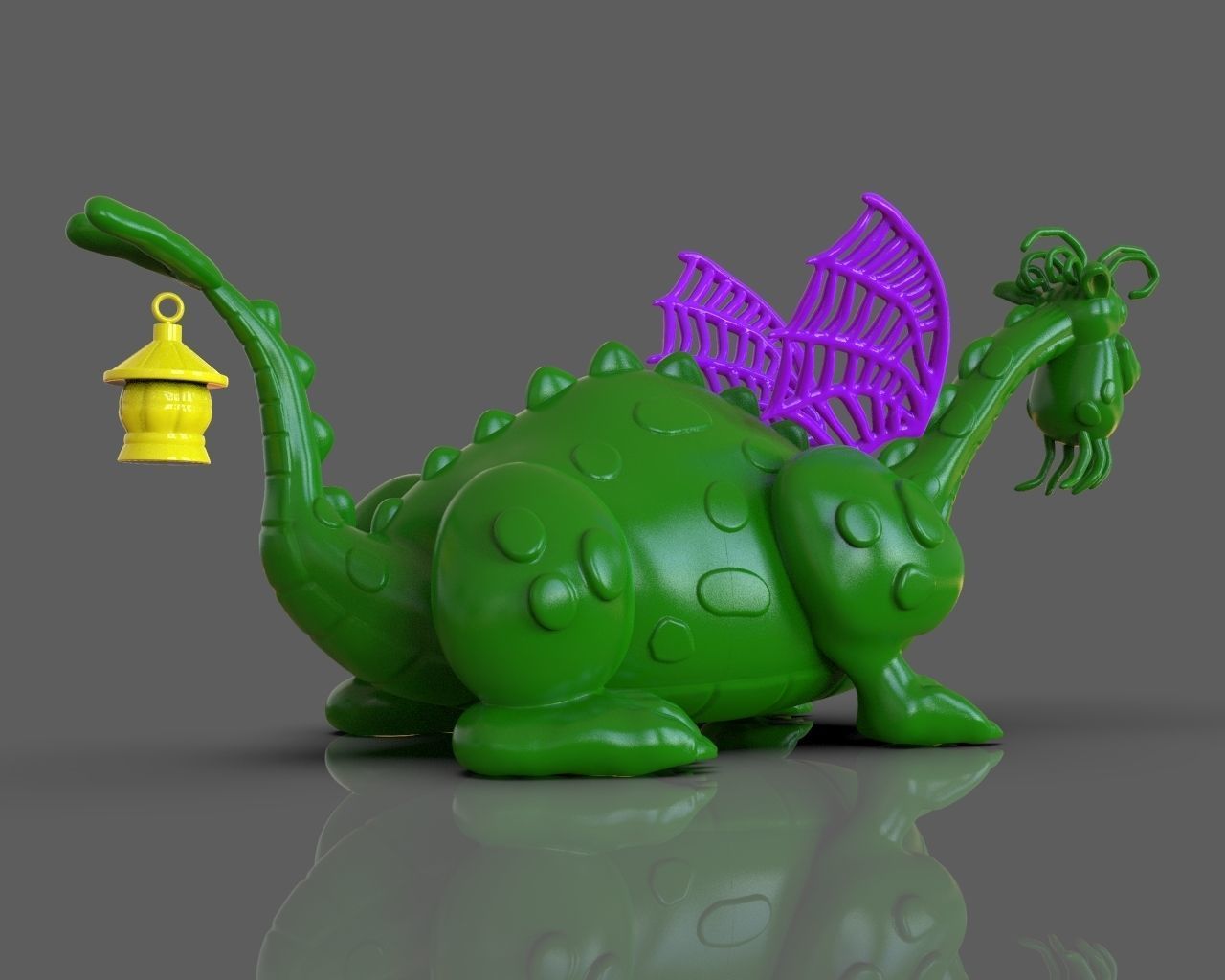 Petes Dragon Figurine 3D print model_25