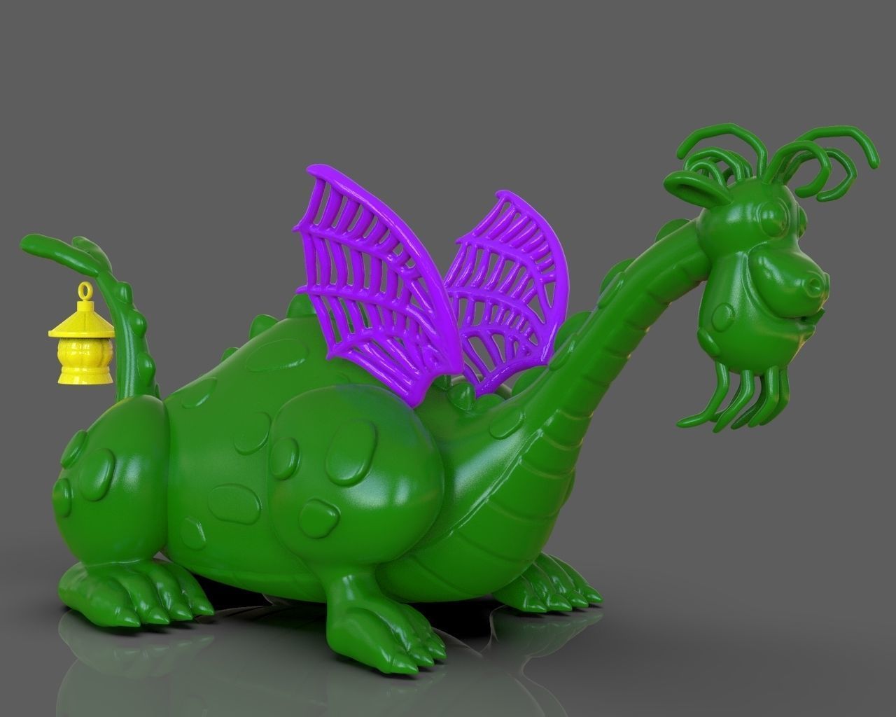 Petes Dragon Figurine 3D print model_17