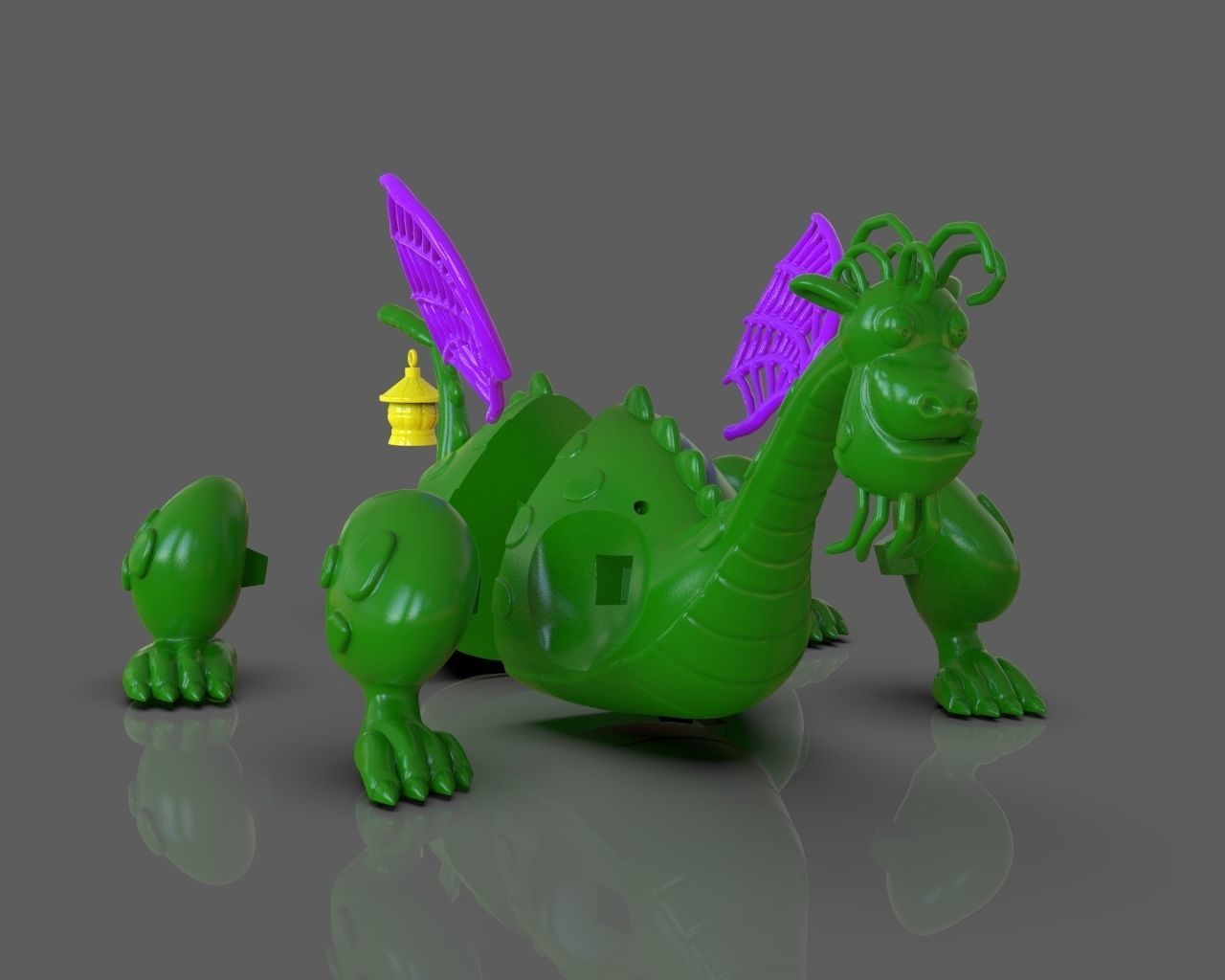 Petes Dragon Figurine 3D print model_31