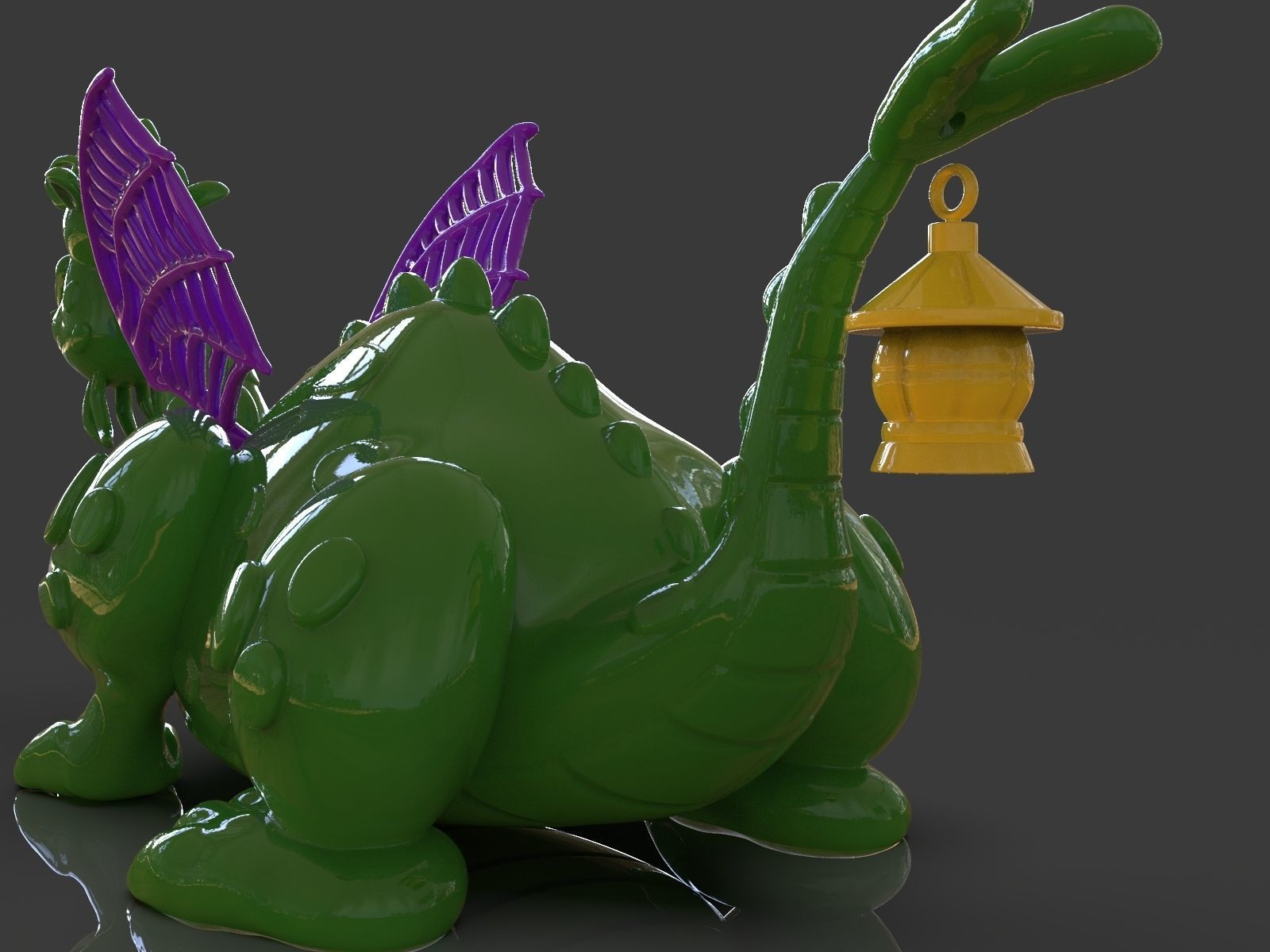 Petes Dragon Figurine 3D print model_15