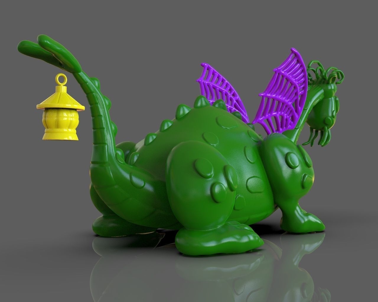 Petes Dragon Figurine 3D print model_24