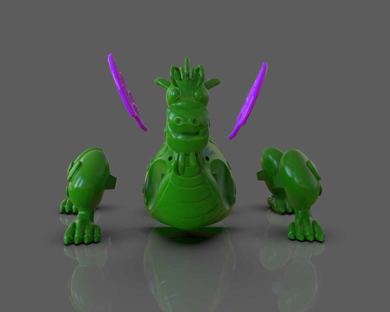 Petes Dragon Figurine 3D print model_32