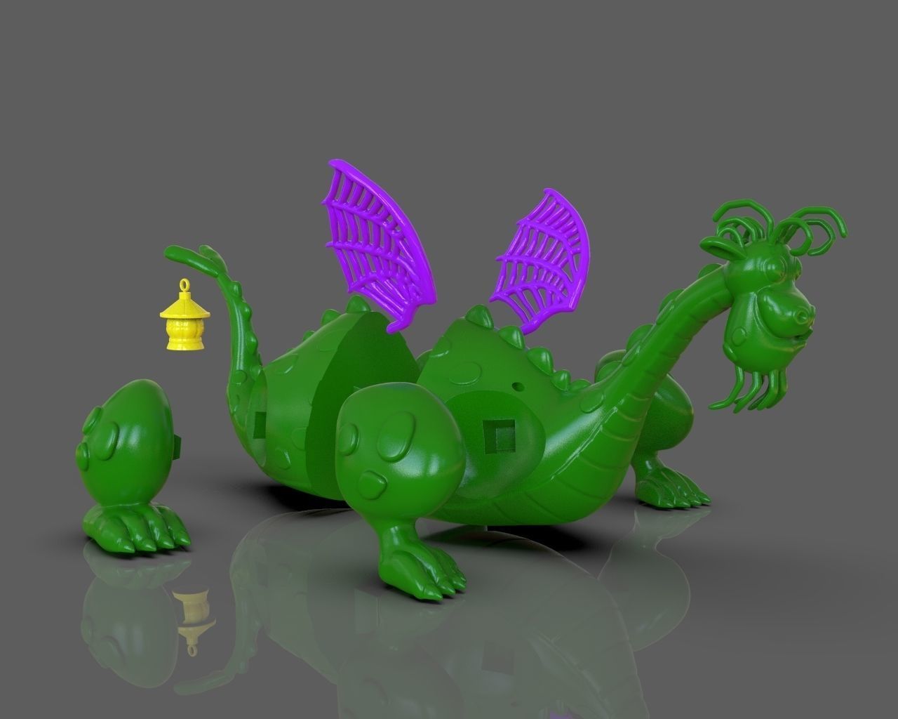 Petes Dragon Figurine 3D print model_40