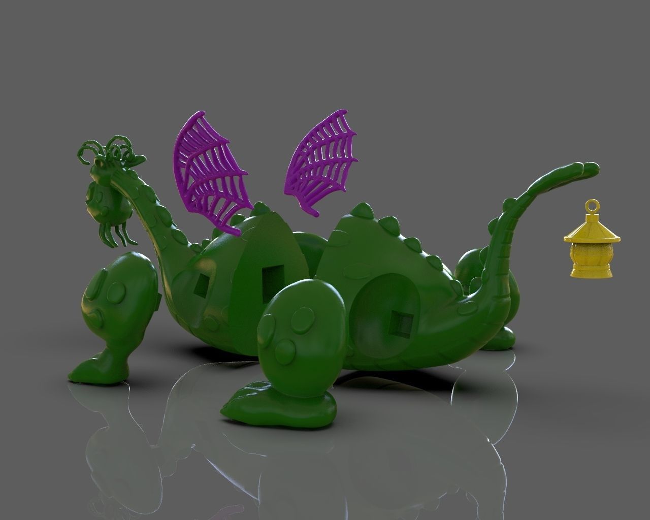 Petes Dragon Figurine 3D print model_36
