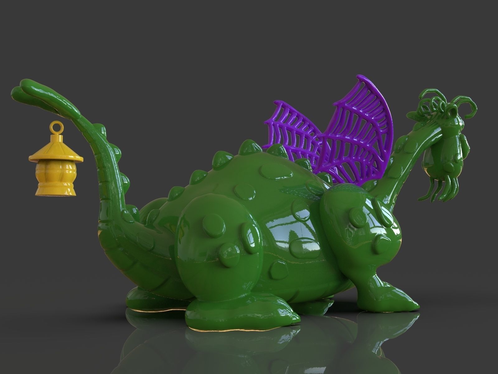 Petes Dragon Figurine 3D print model_6