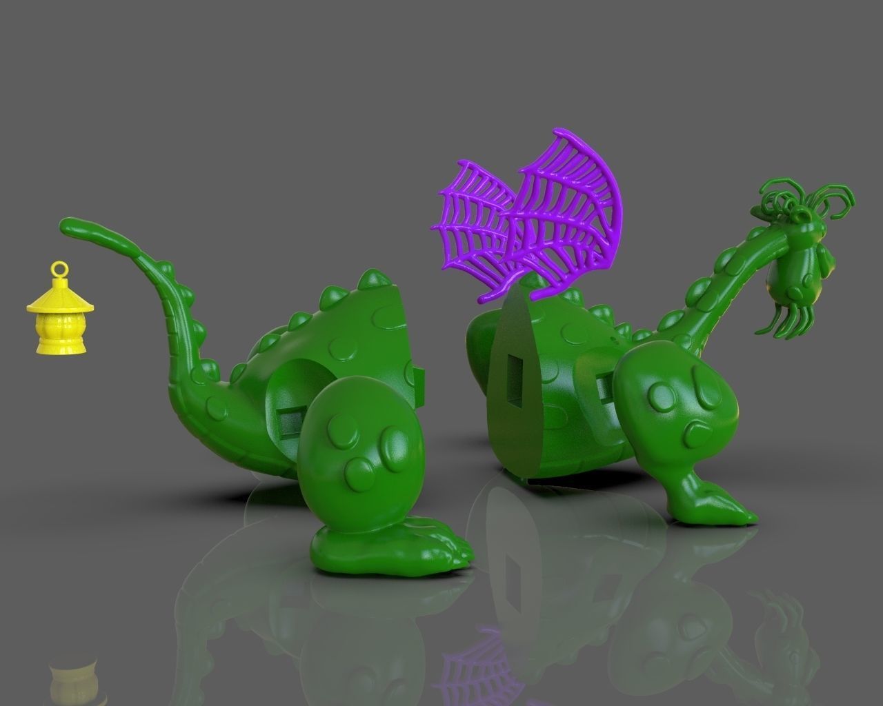 Petes Dragon Figurine 3D print model_39