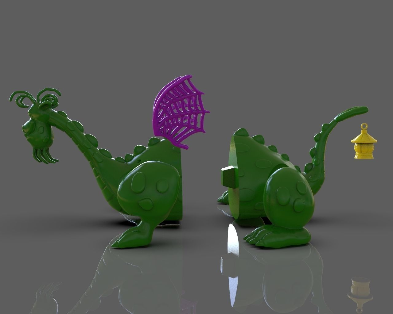 Petes Dragon Figurine 3D print model_35