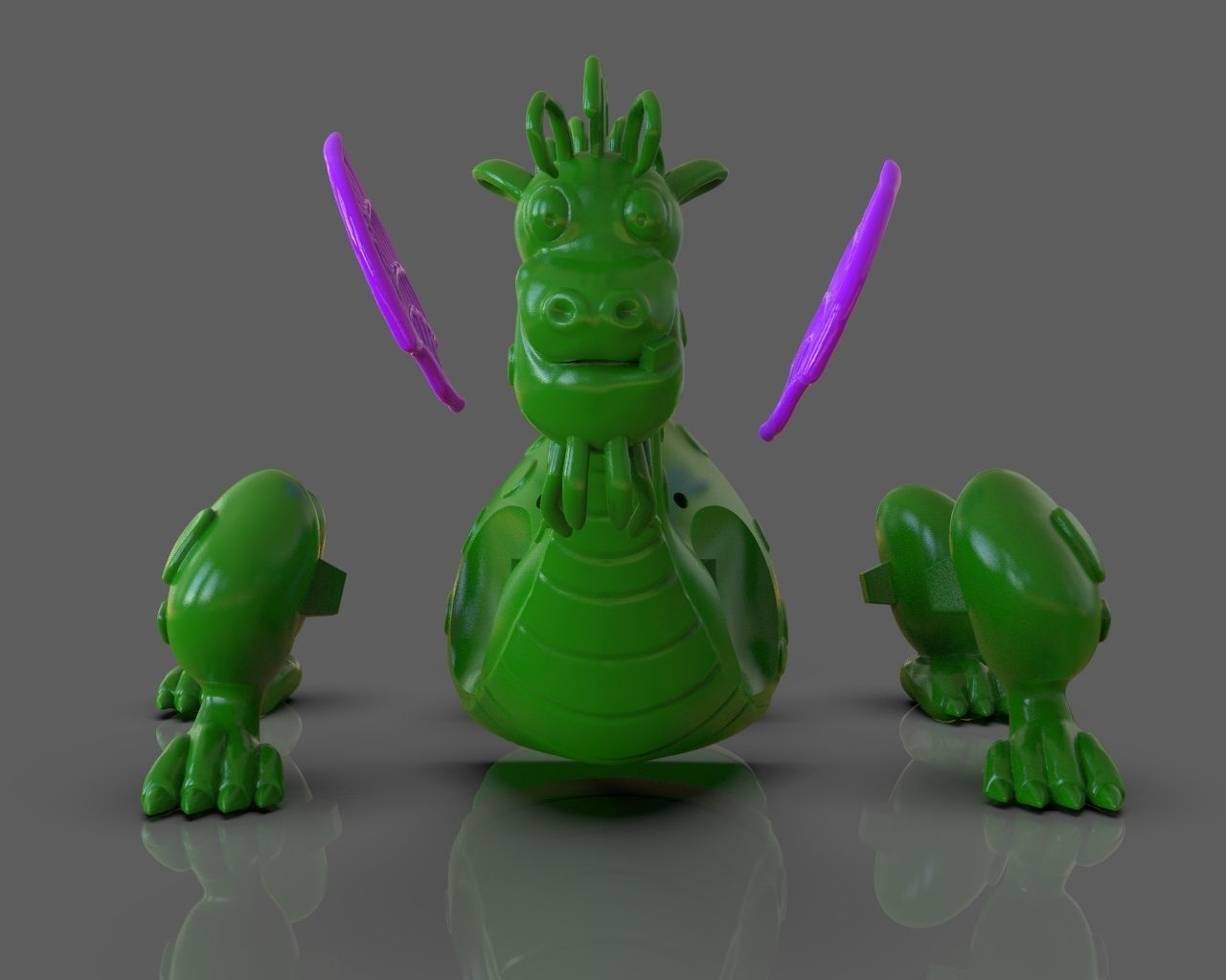 Petes Dragon Figurine 3D print model_42