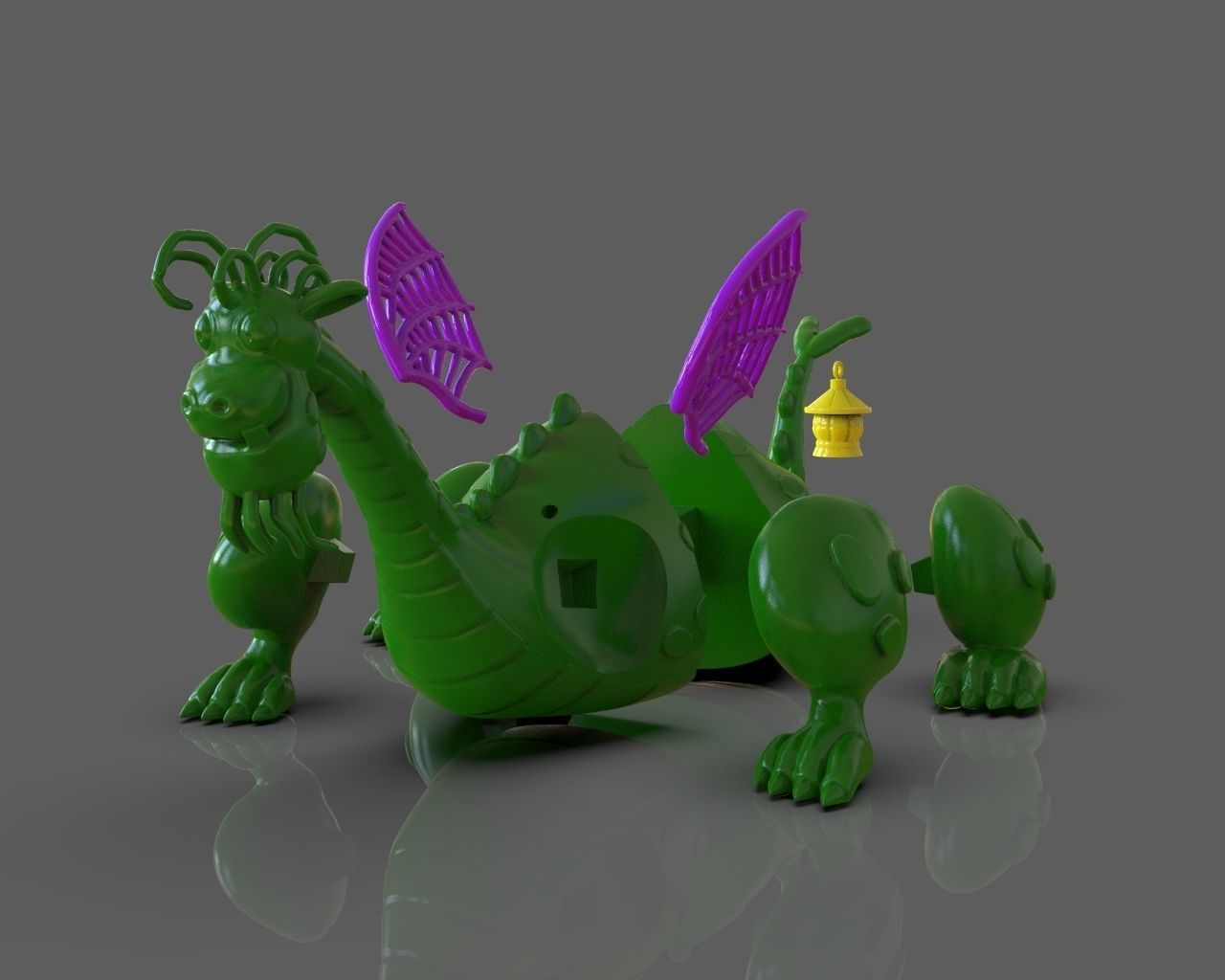 Petes Dragon Figurine 3D print model_33