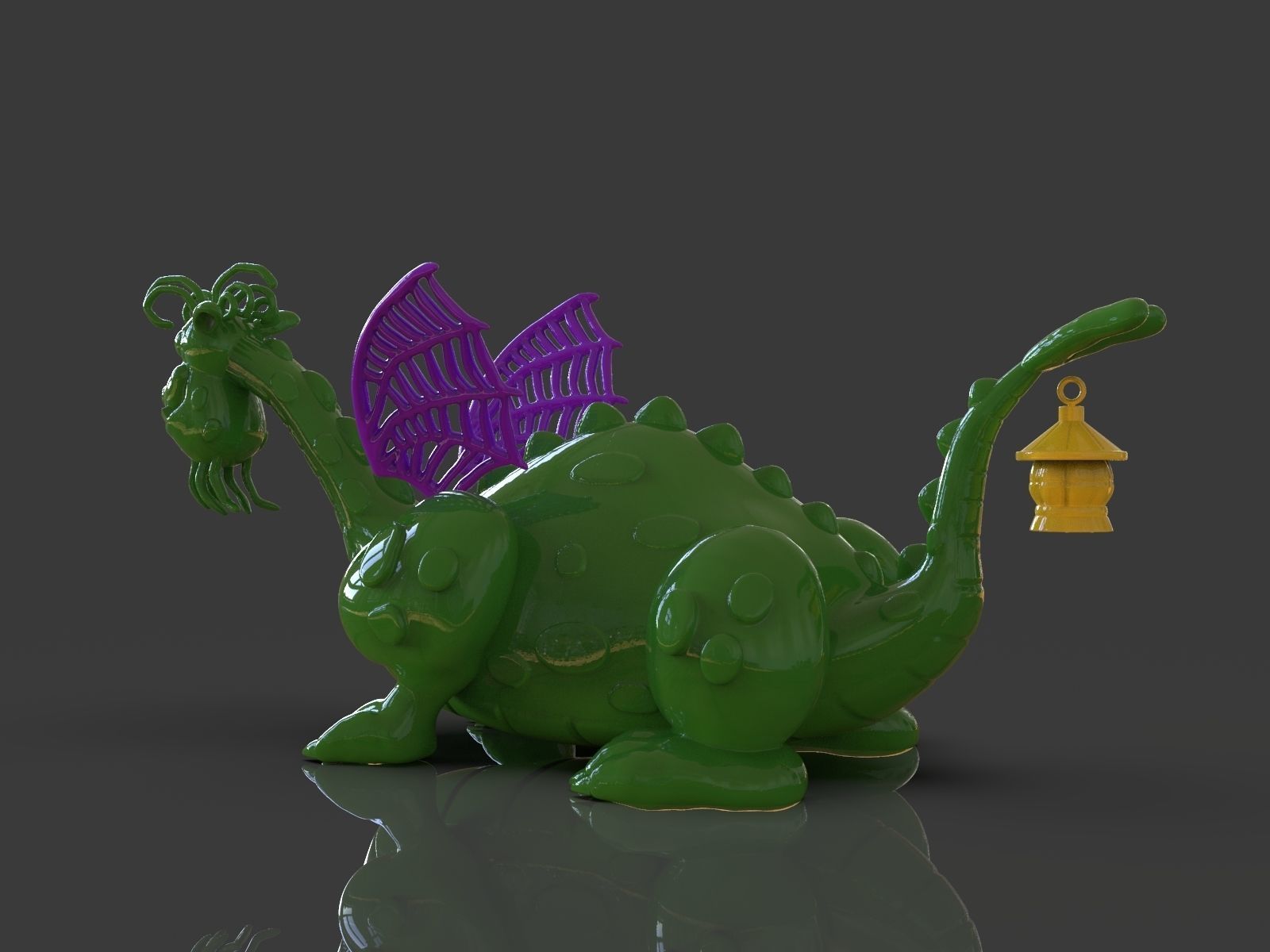 Petes Dragon Figurine 3D print model_3