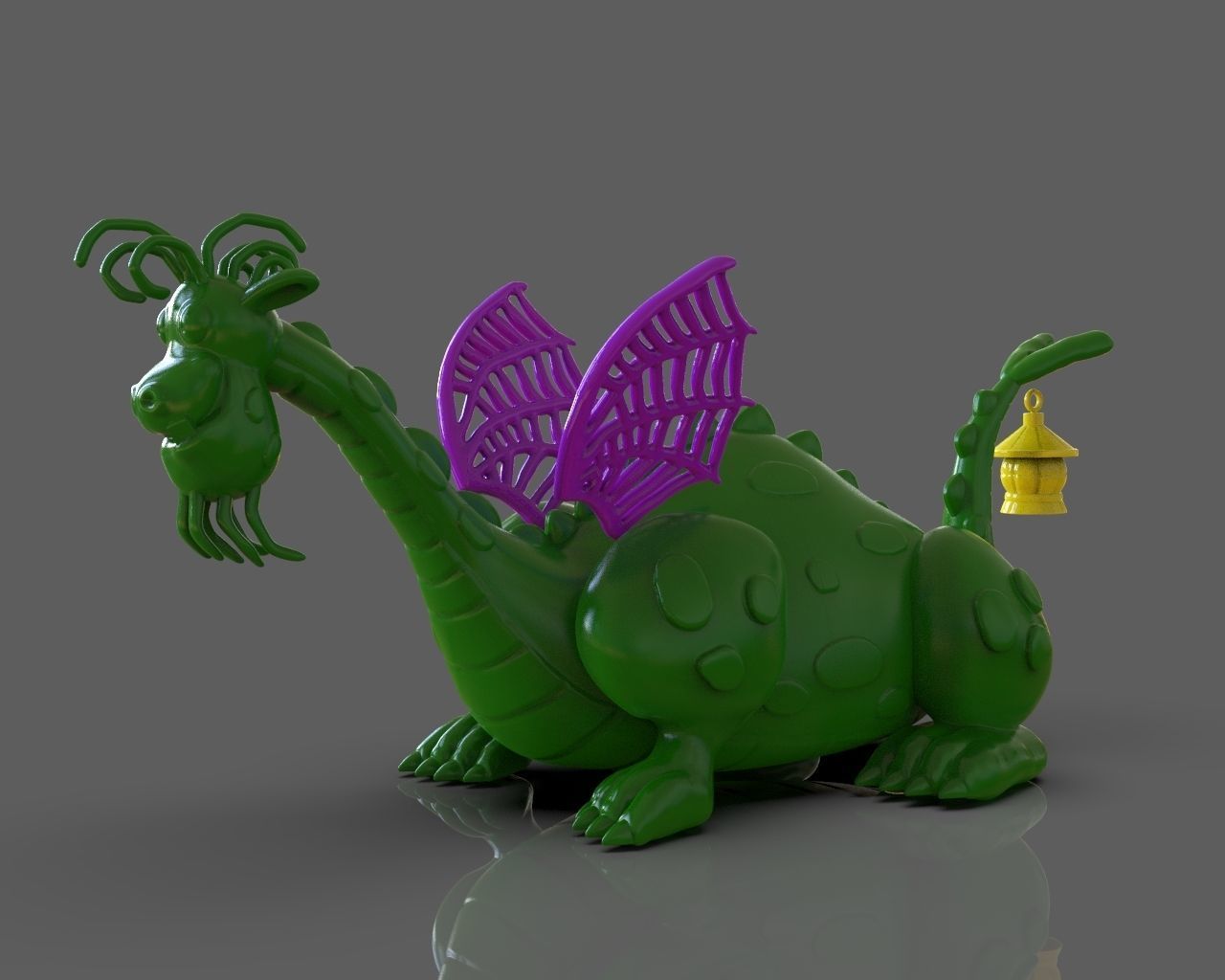 Petes Dragon Figurine 3D print model_20