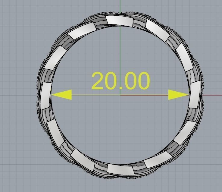 MH CUBAN RINGS N32 3D print model_7